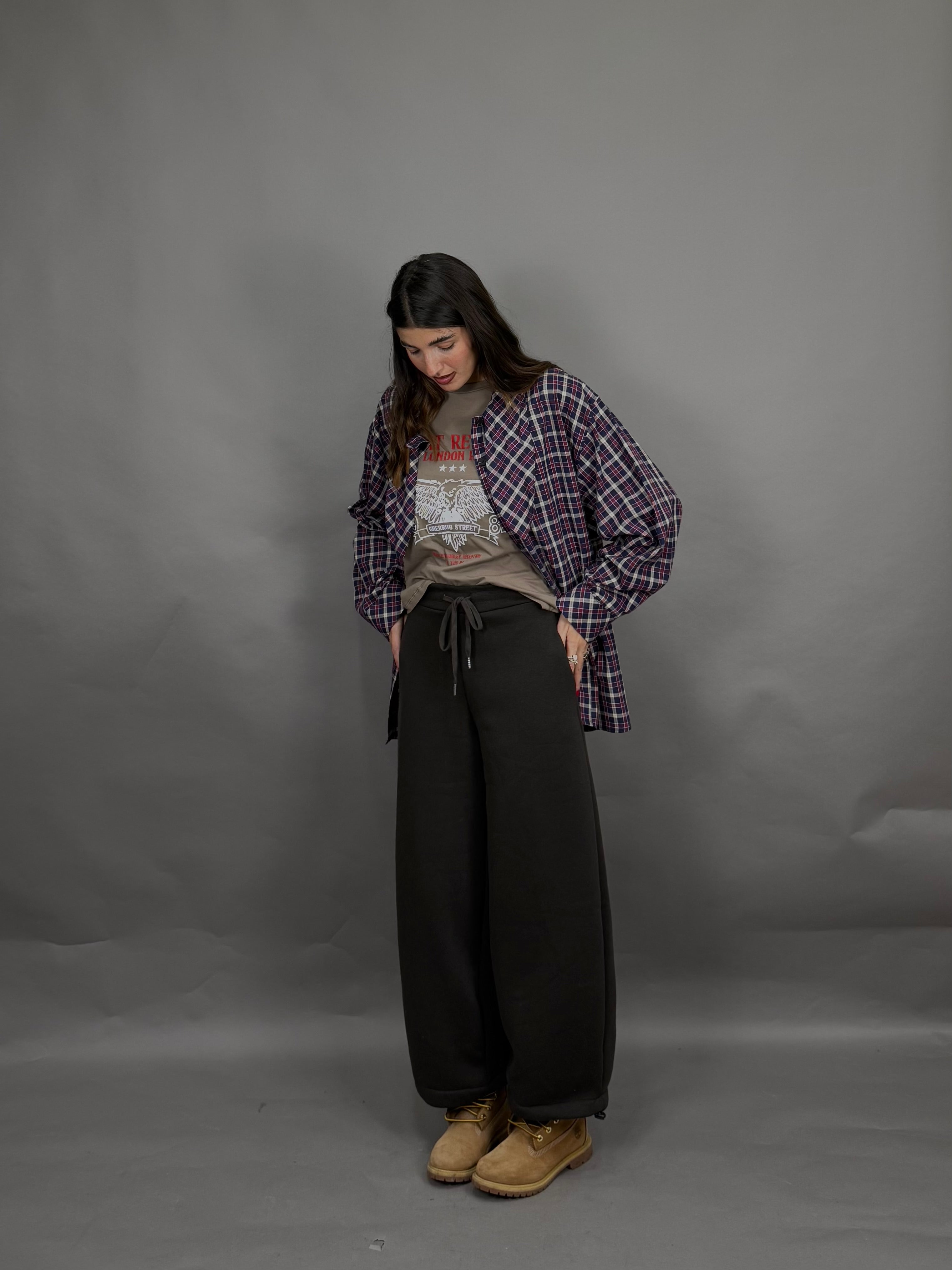 Pantalone tuta marrone