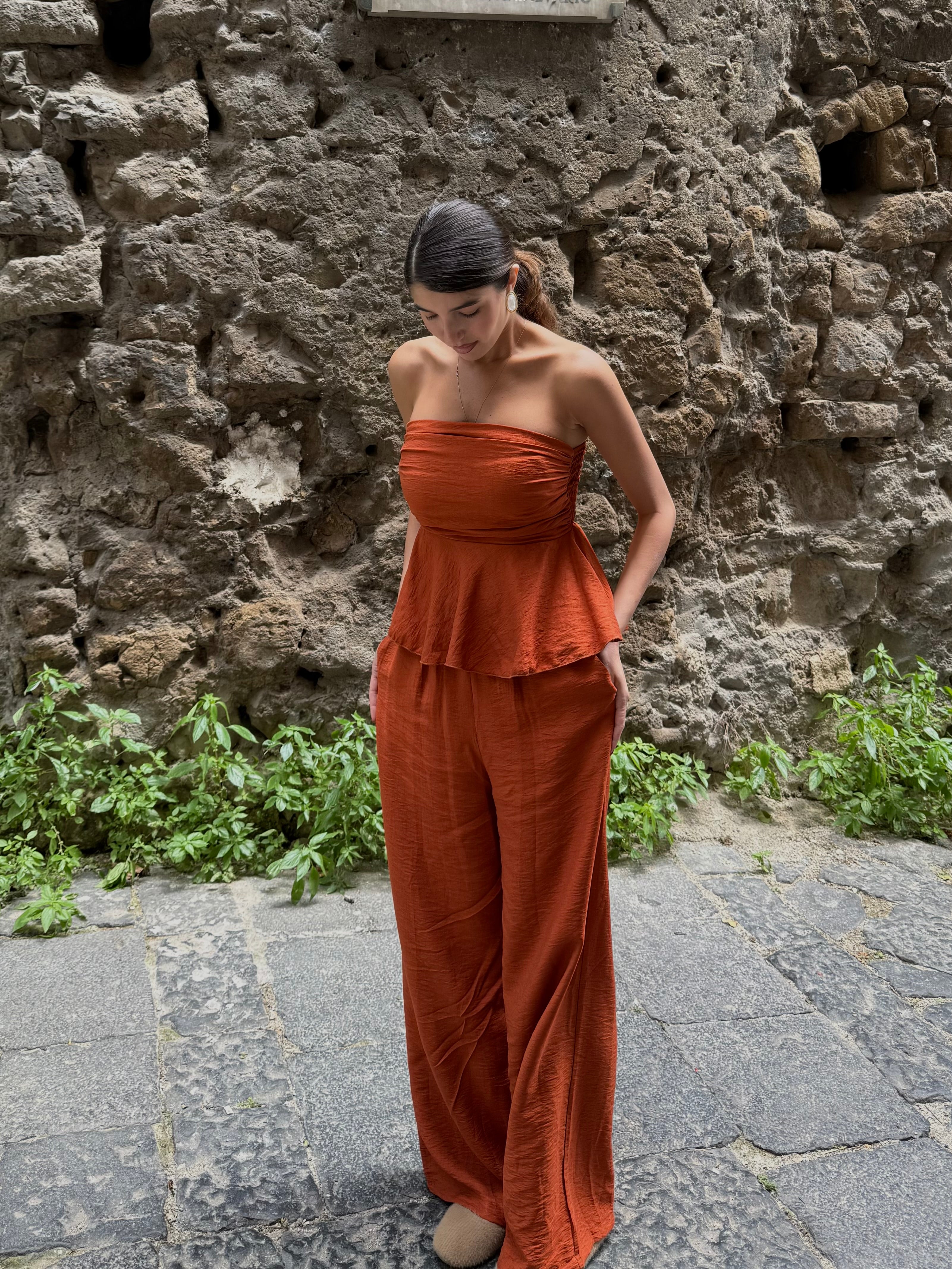 Coordinato Amalfi ruggine - LadyB Shop Online