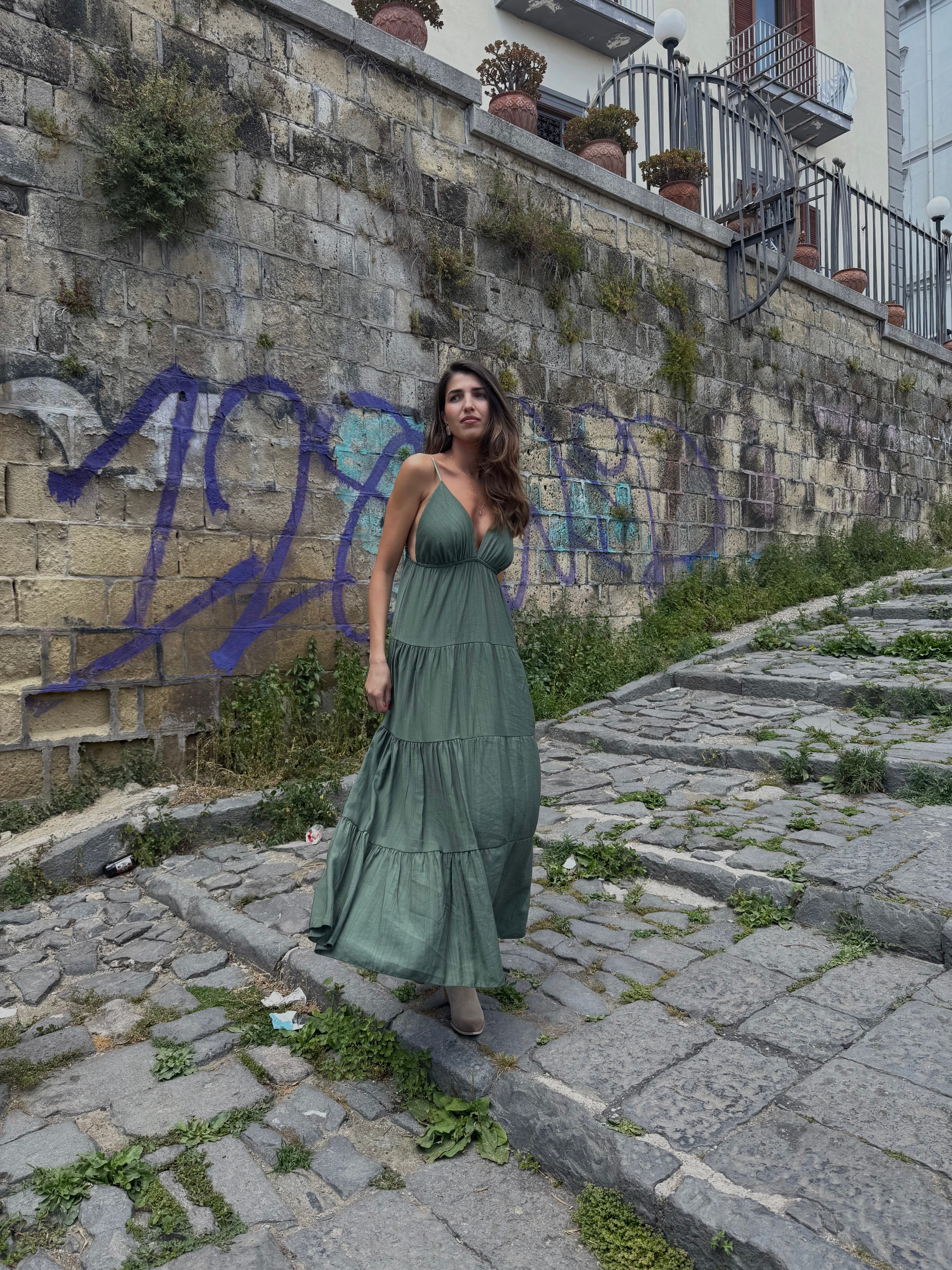 Dress Positano Verde - LadyB Shop Online