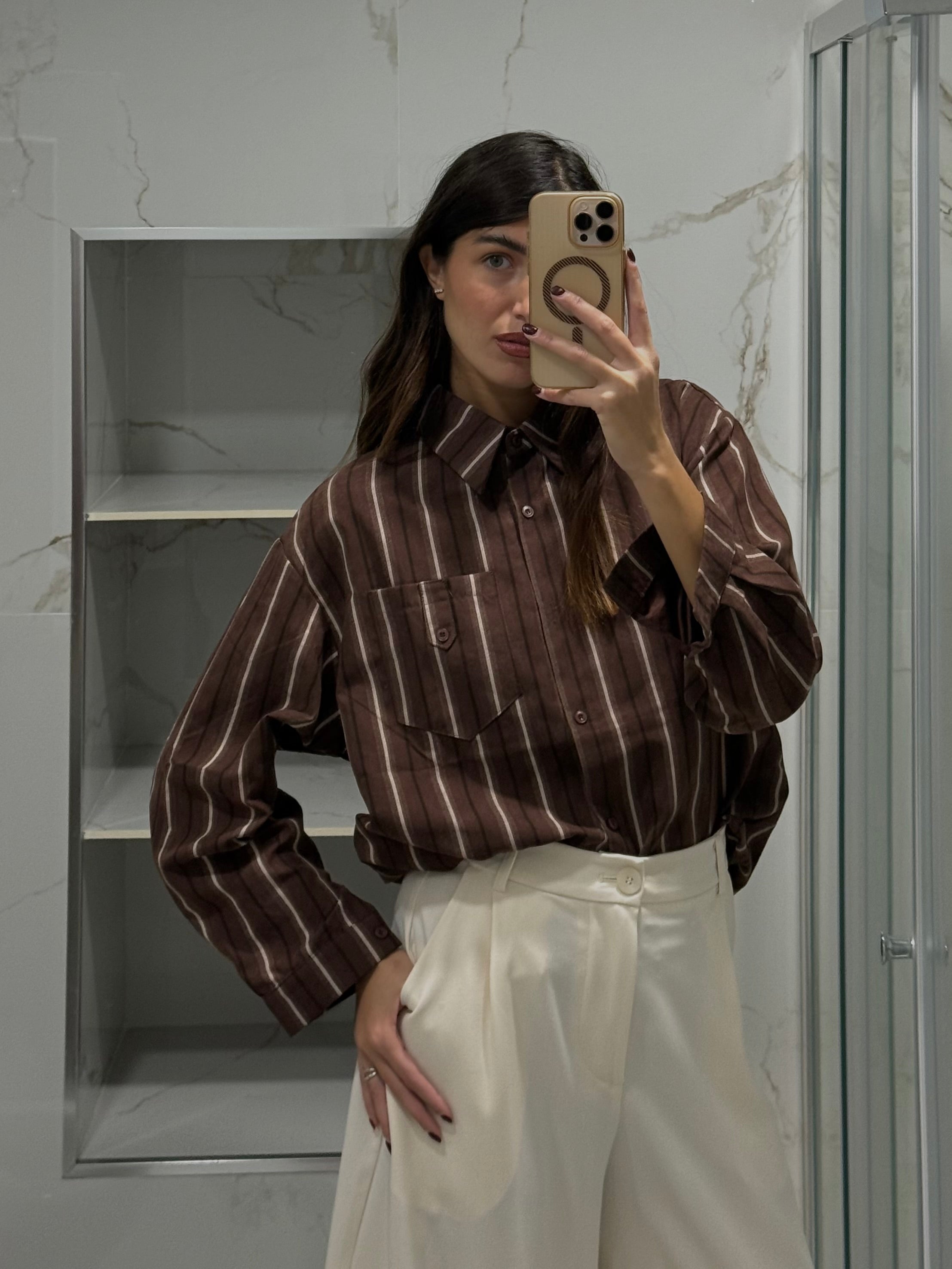 Camicia Olly marrone