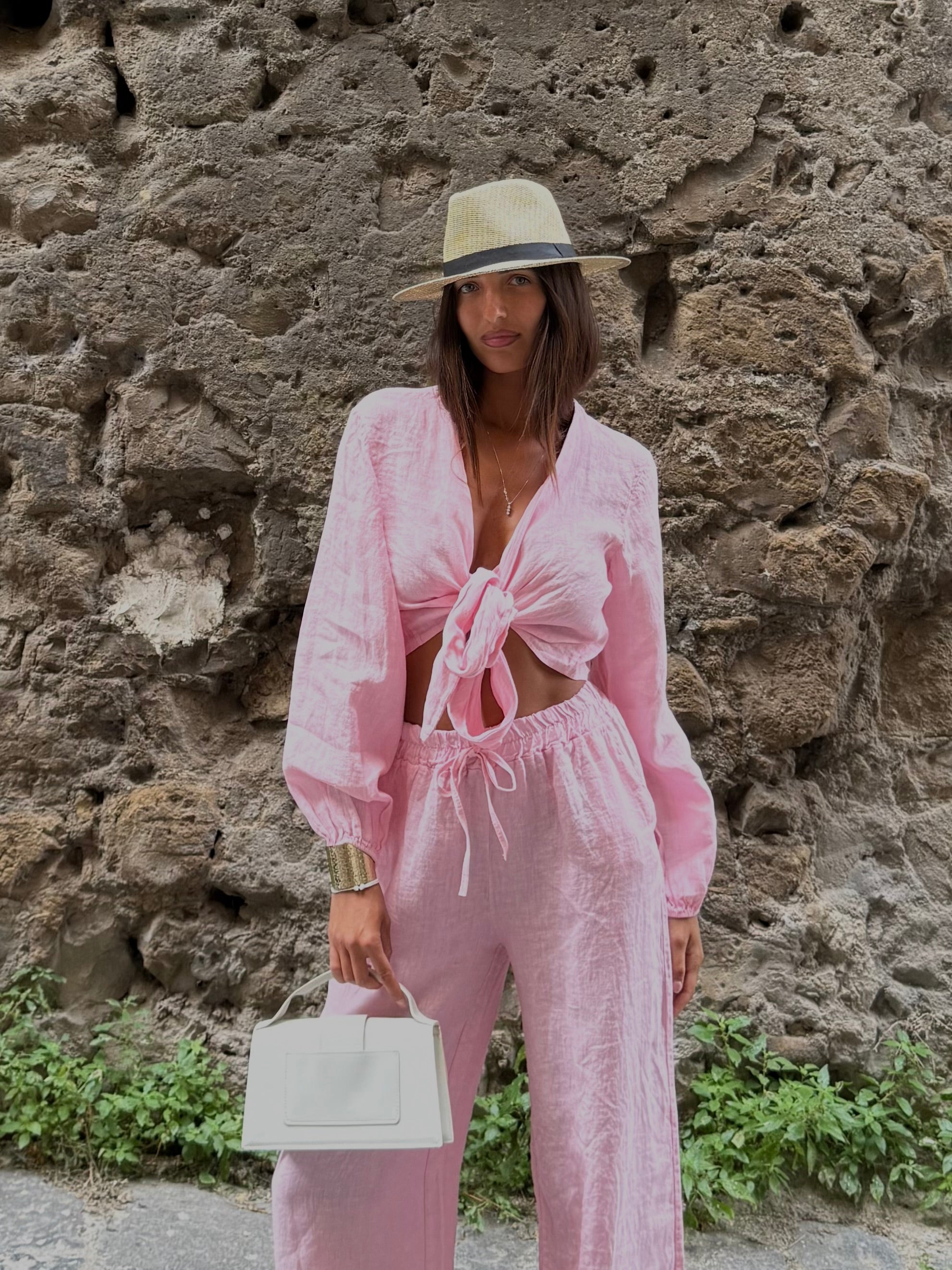 Camicia nodo rosa - LadyB Shop Online
