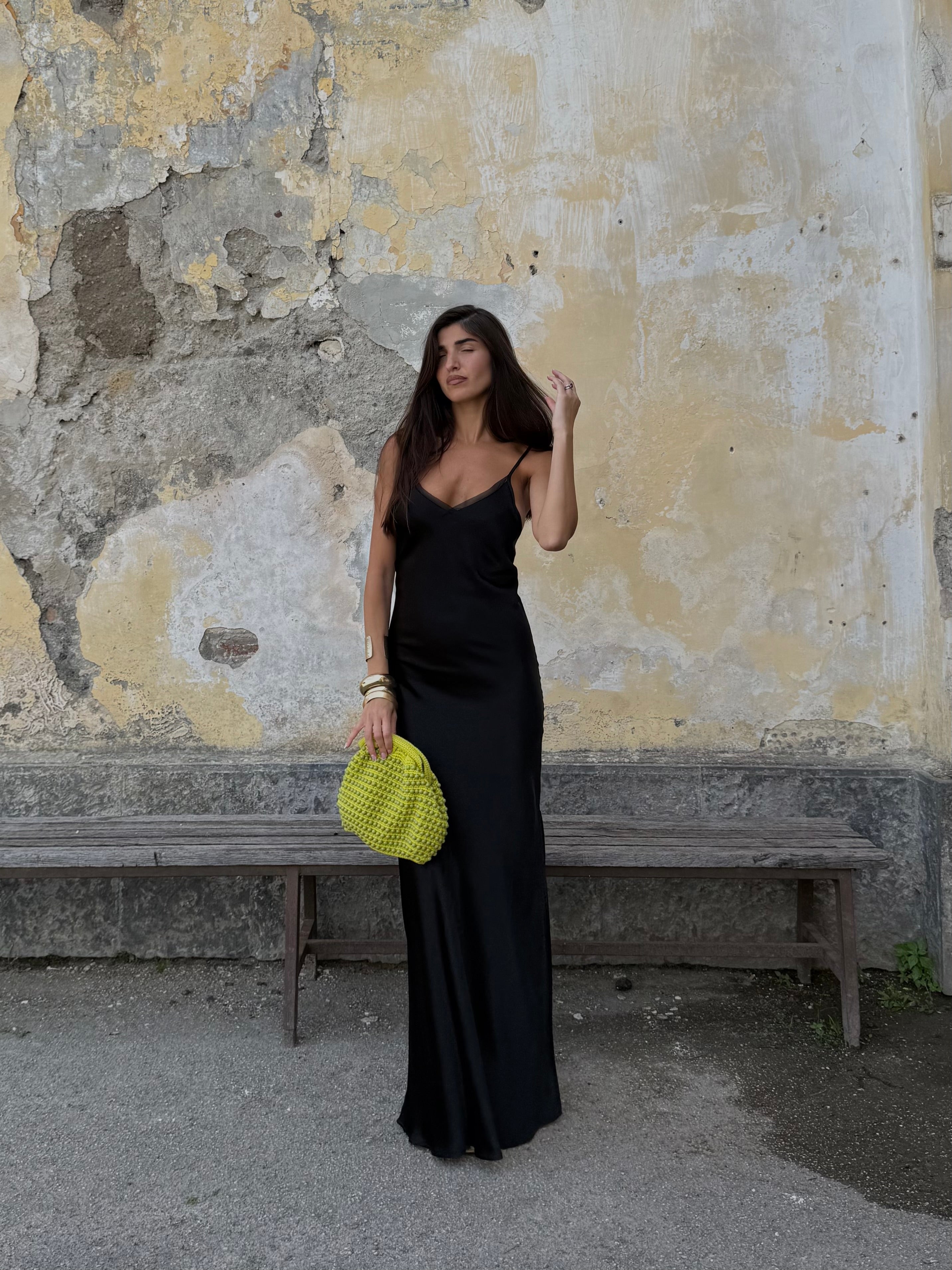 Dress in simil seta by Lumina