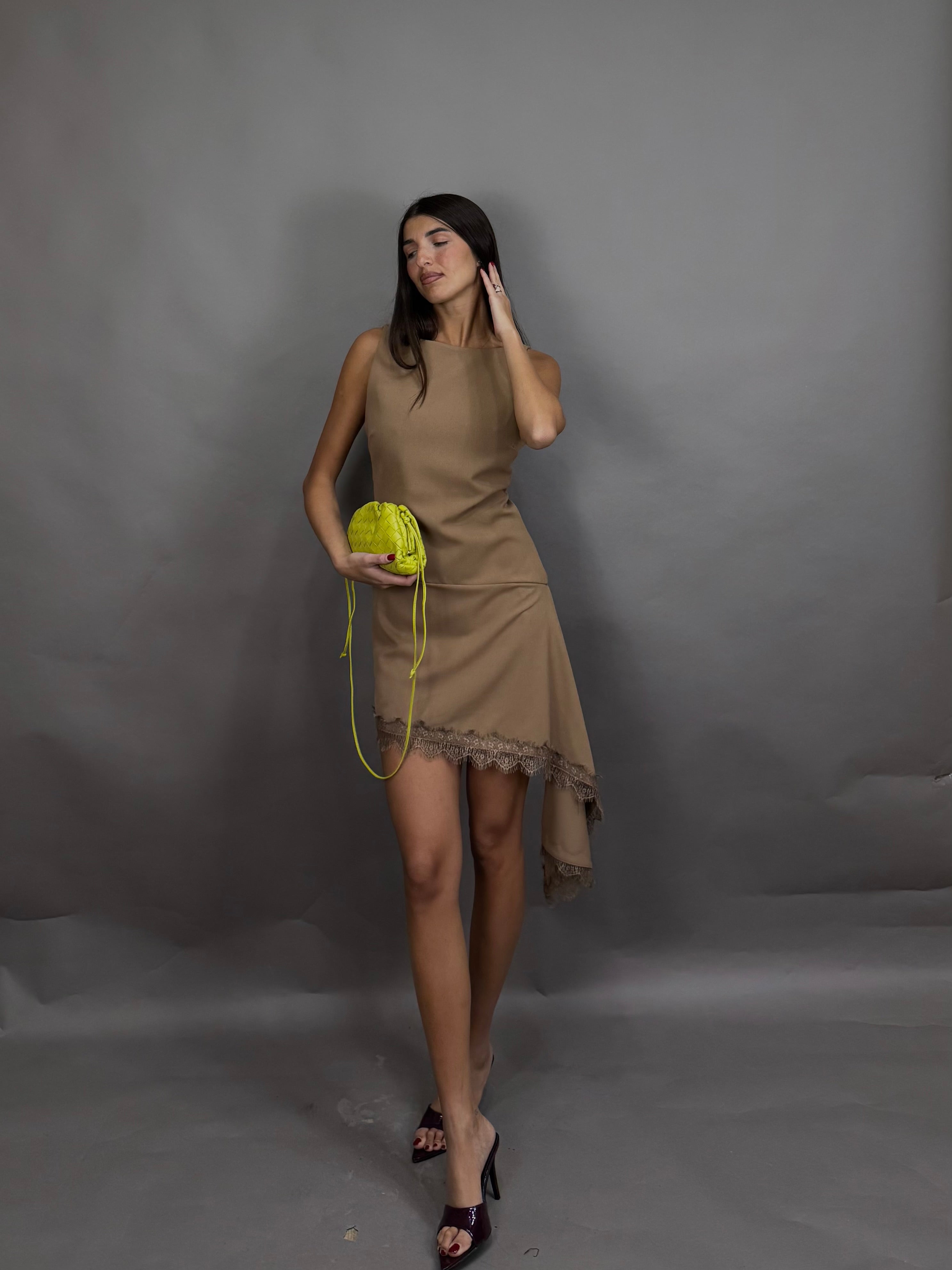 Dress pizzo nude lumina