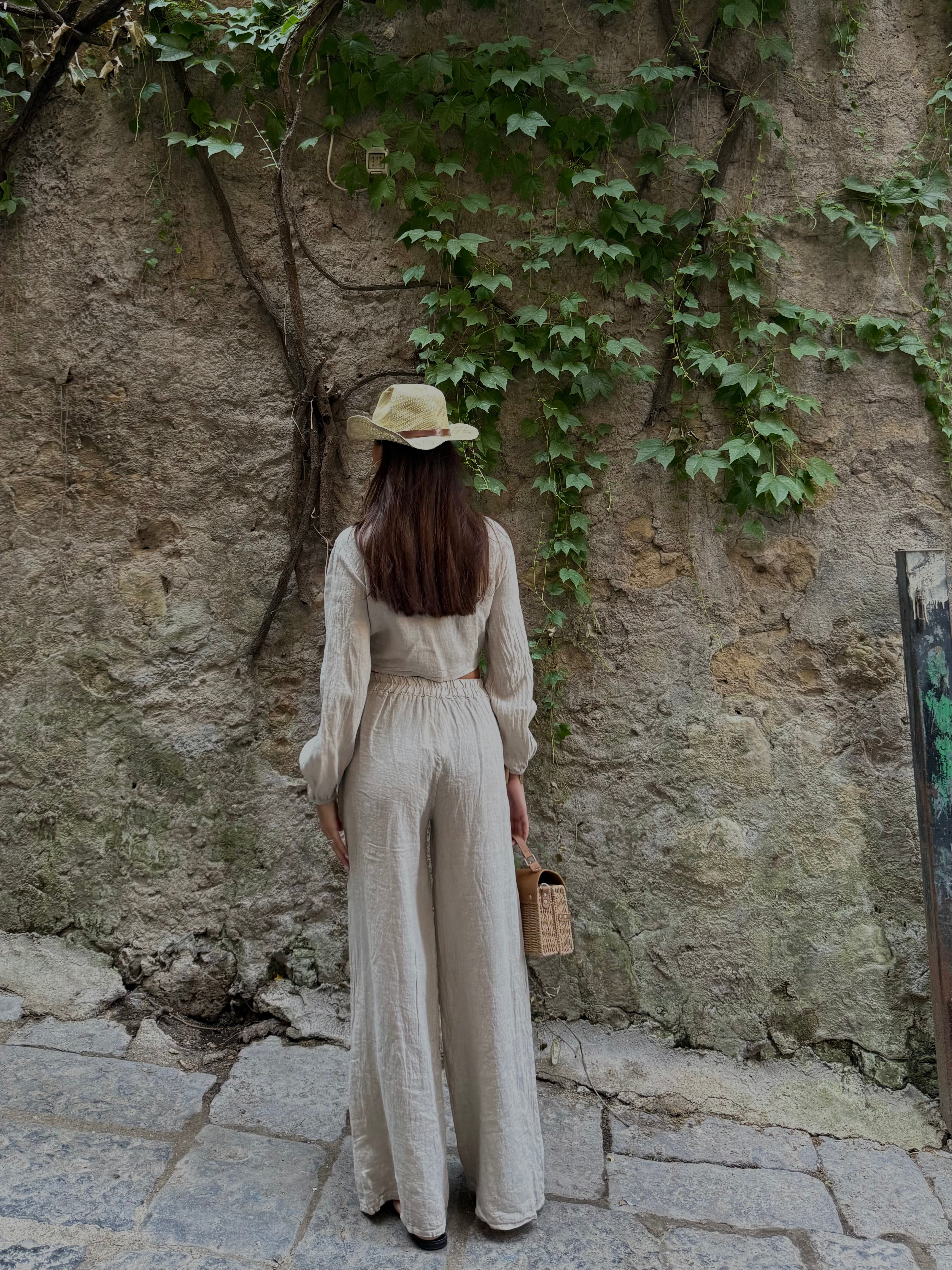 Pantalone lino fango - LadyB Shop Online