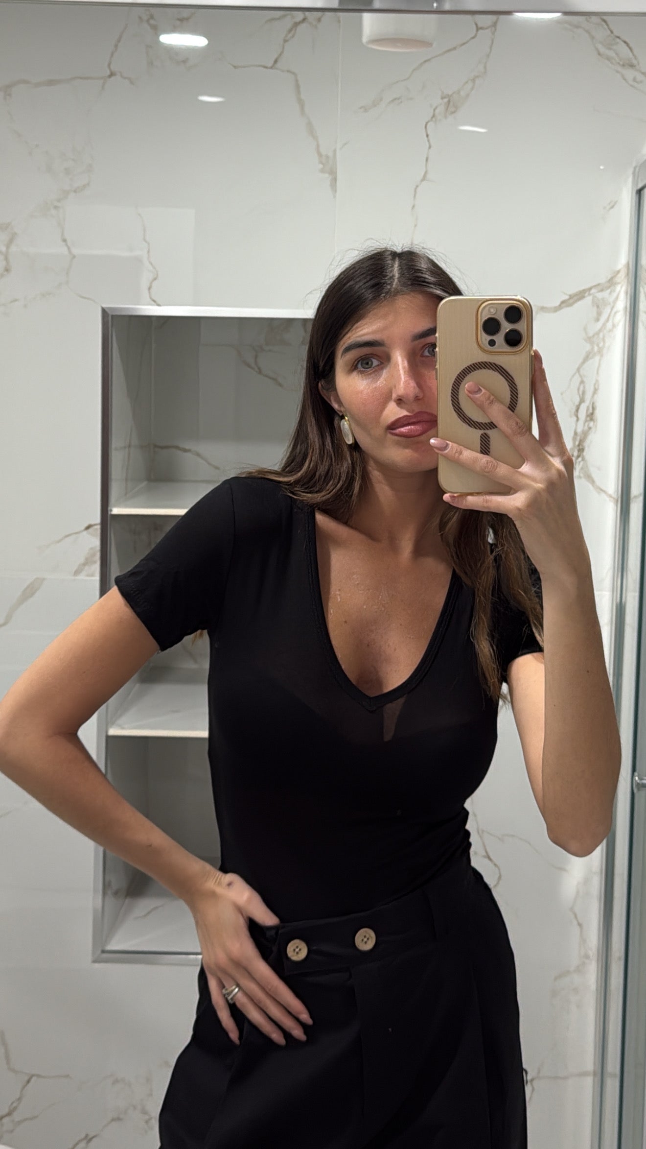 Body a V nero - LadyB Shop Online