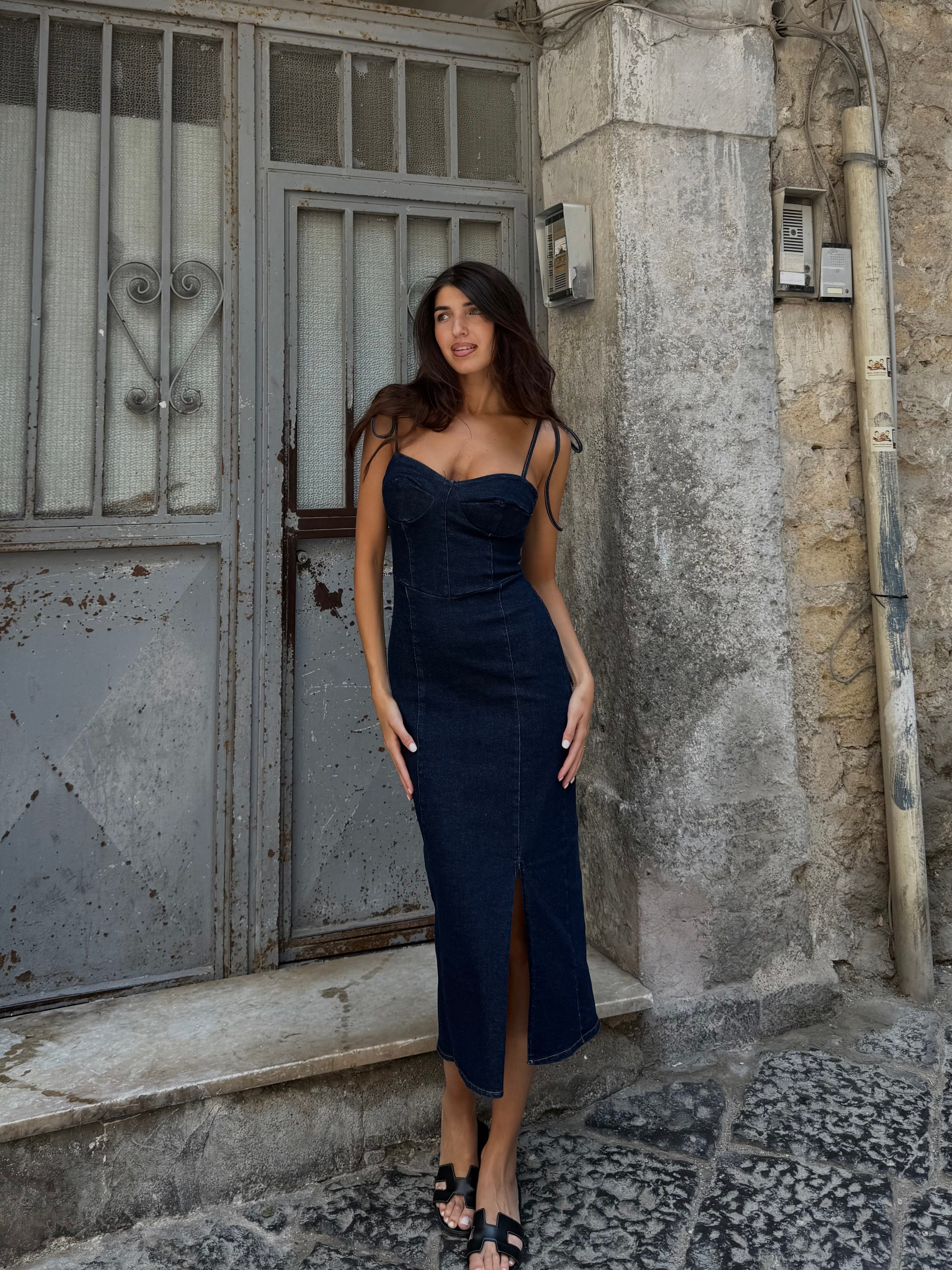 Long dress in denim - LadyB Shop Online