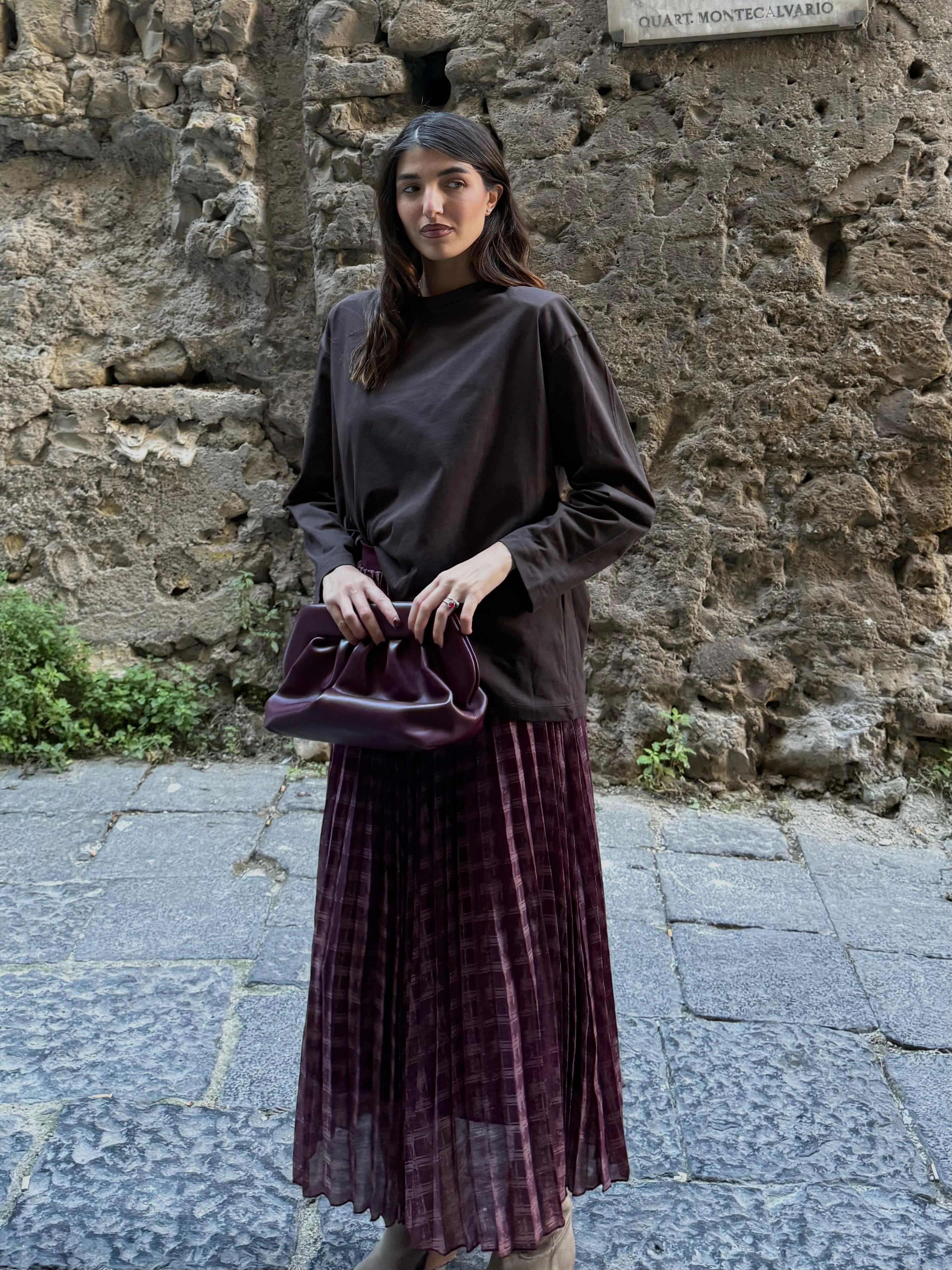 Maglia basic marrone