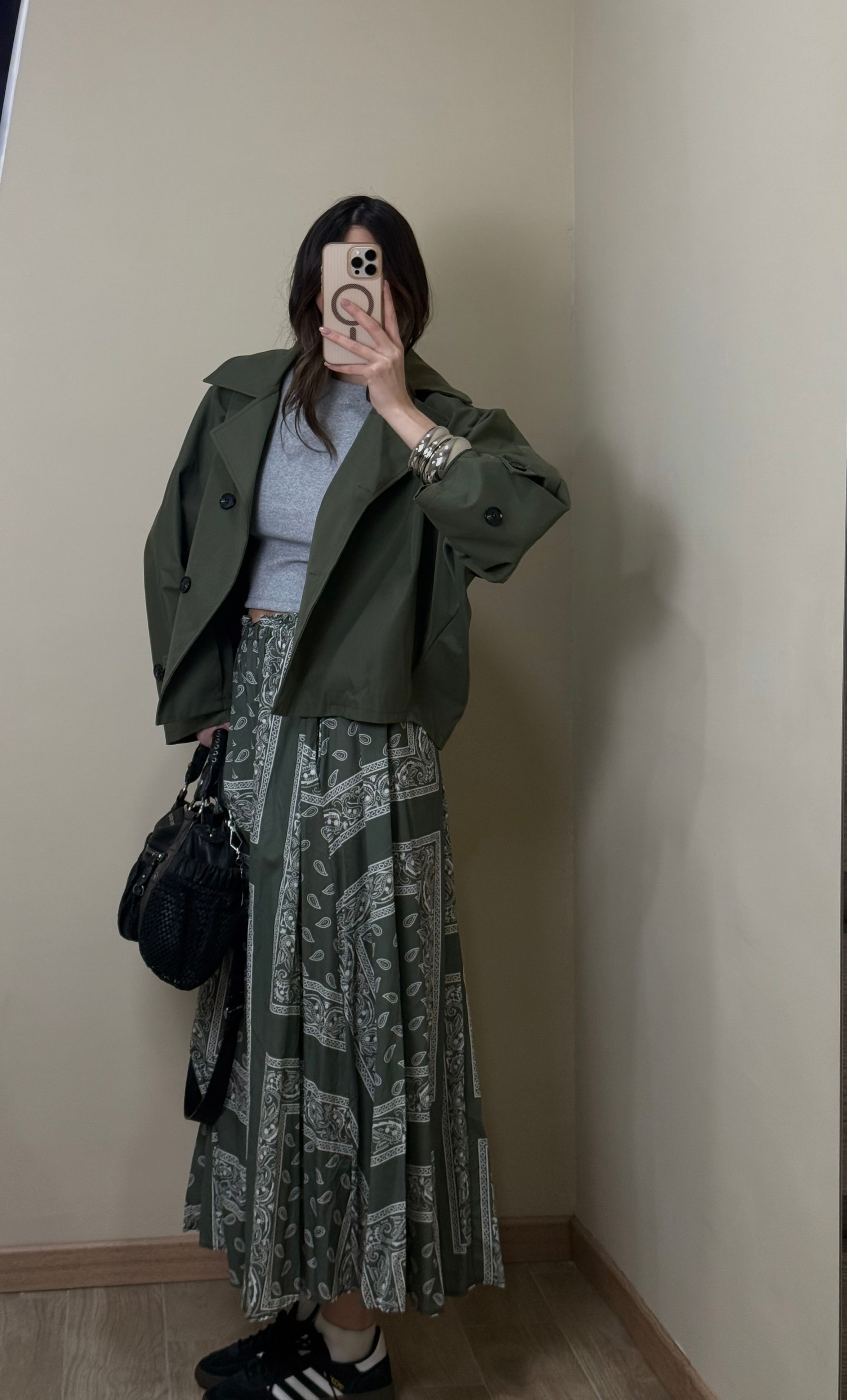 Trench Barbara verde - LadyB Shop Online