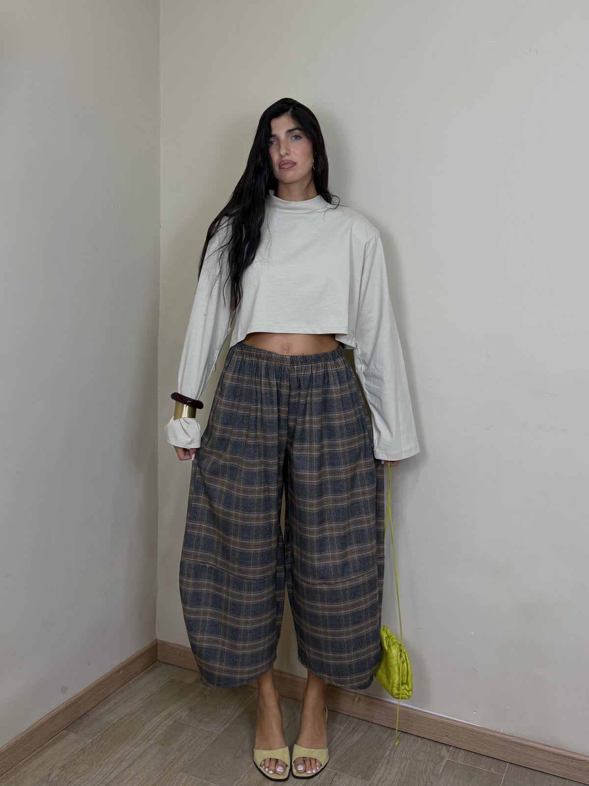 Maxi bermuda in viscosa