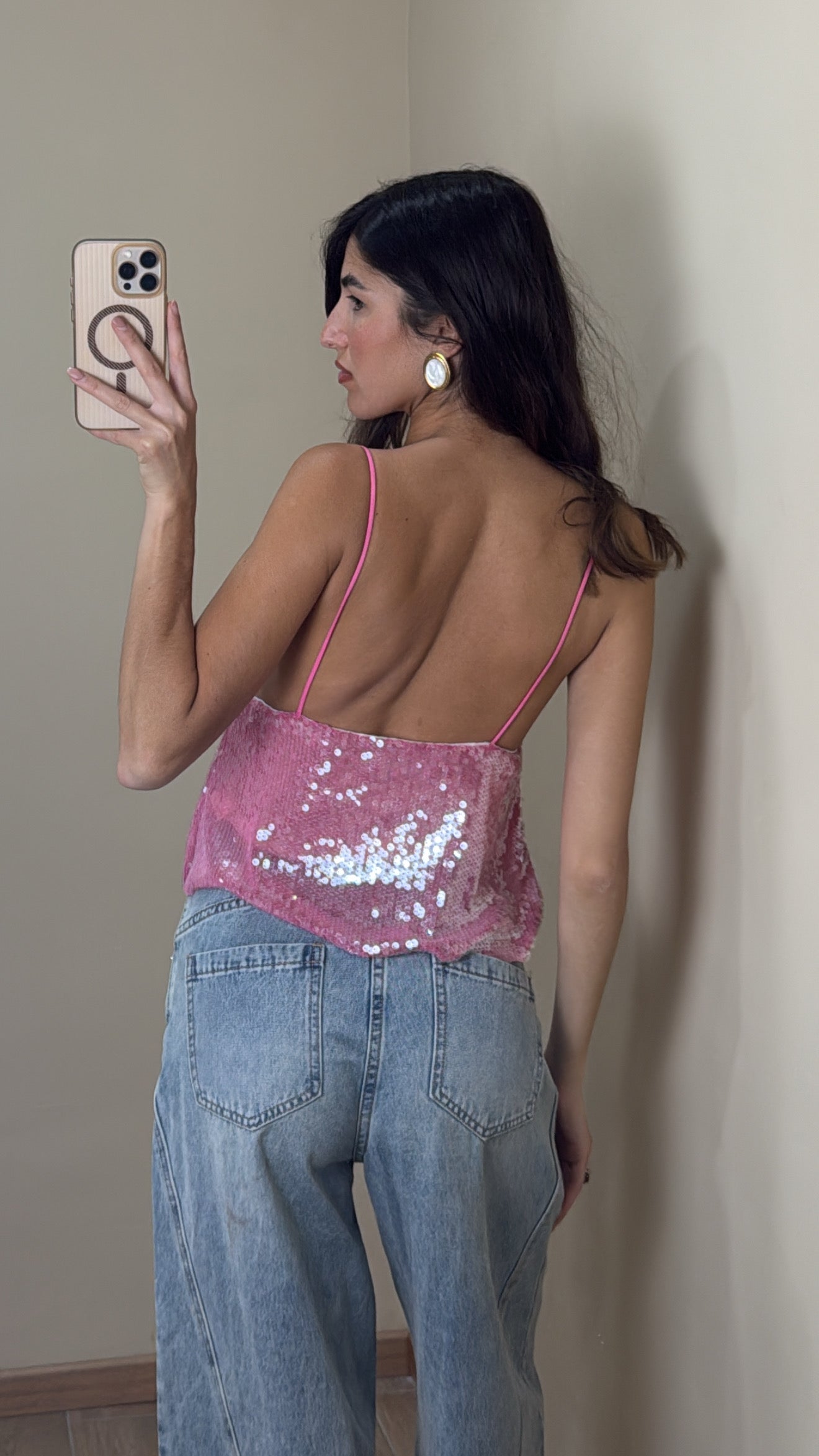 Top paillettes rosa - LadyB Shop Online