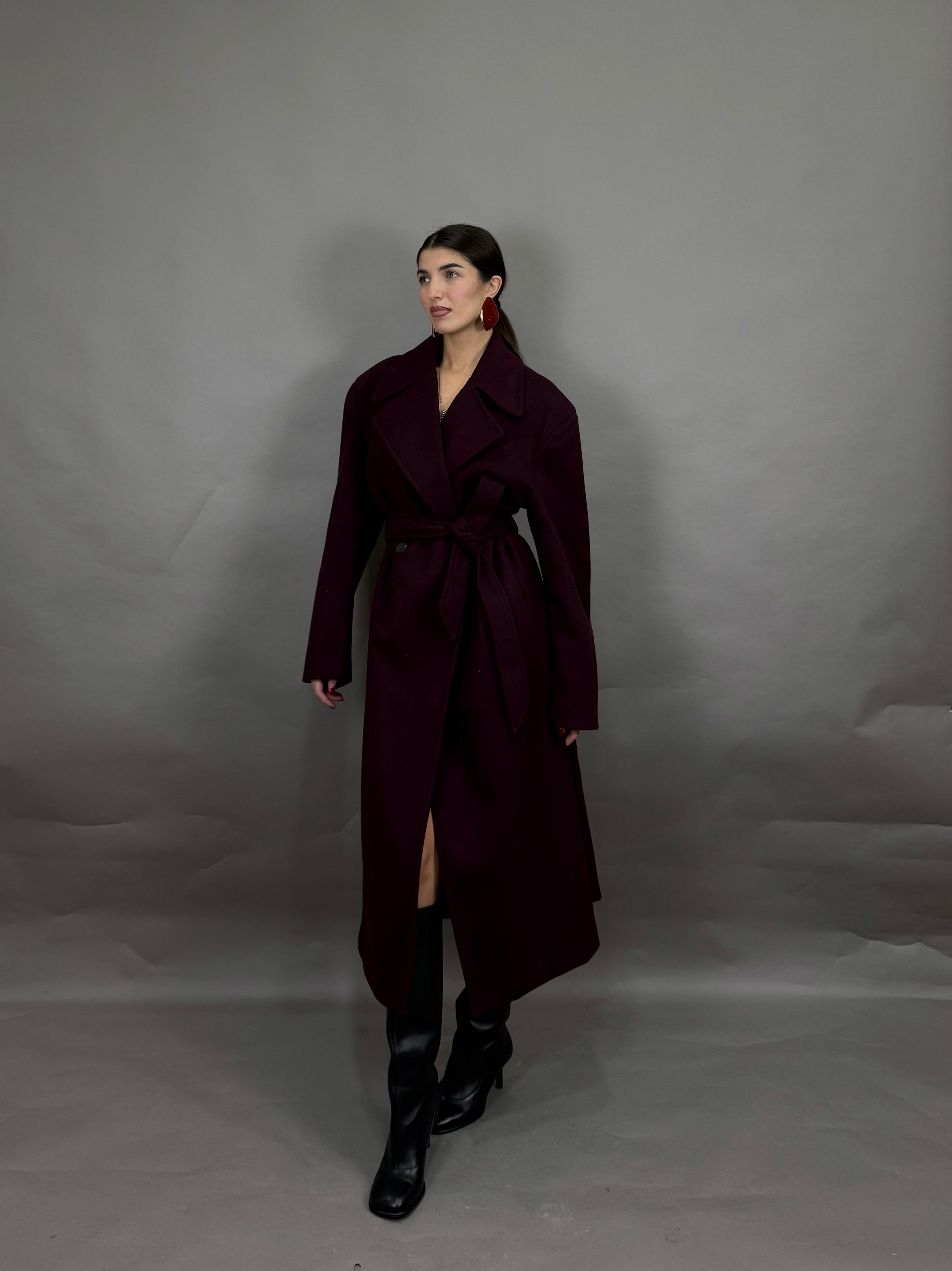 Cappotto vinaccia lumina