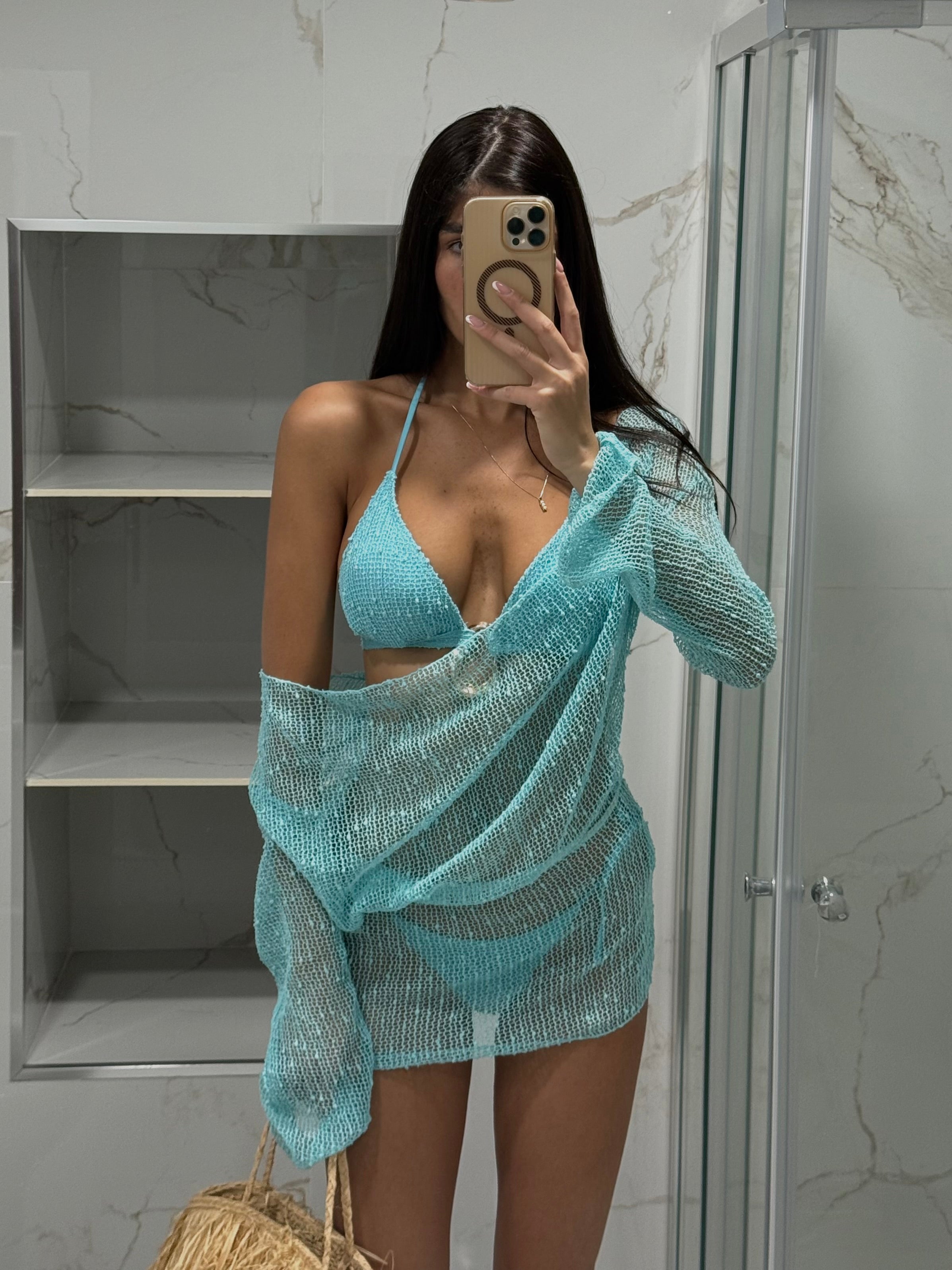 Bikini + copricostume rete