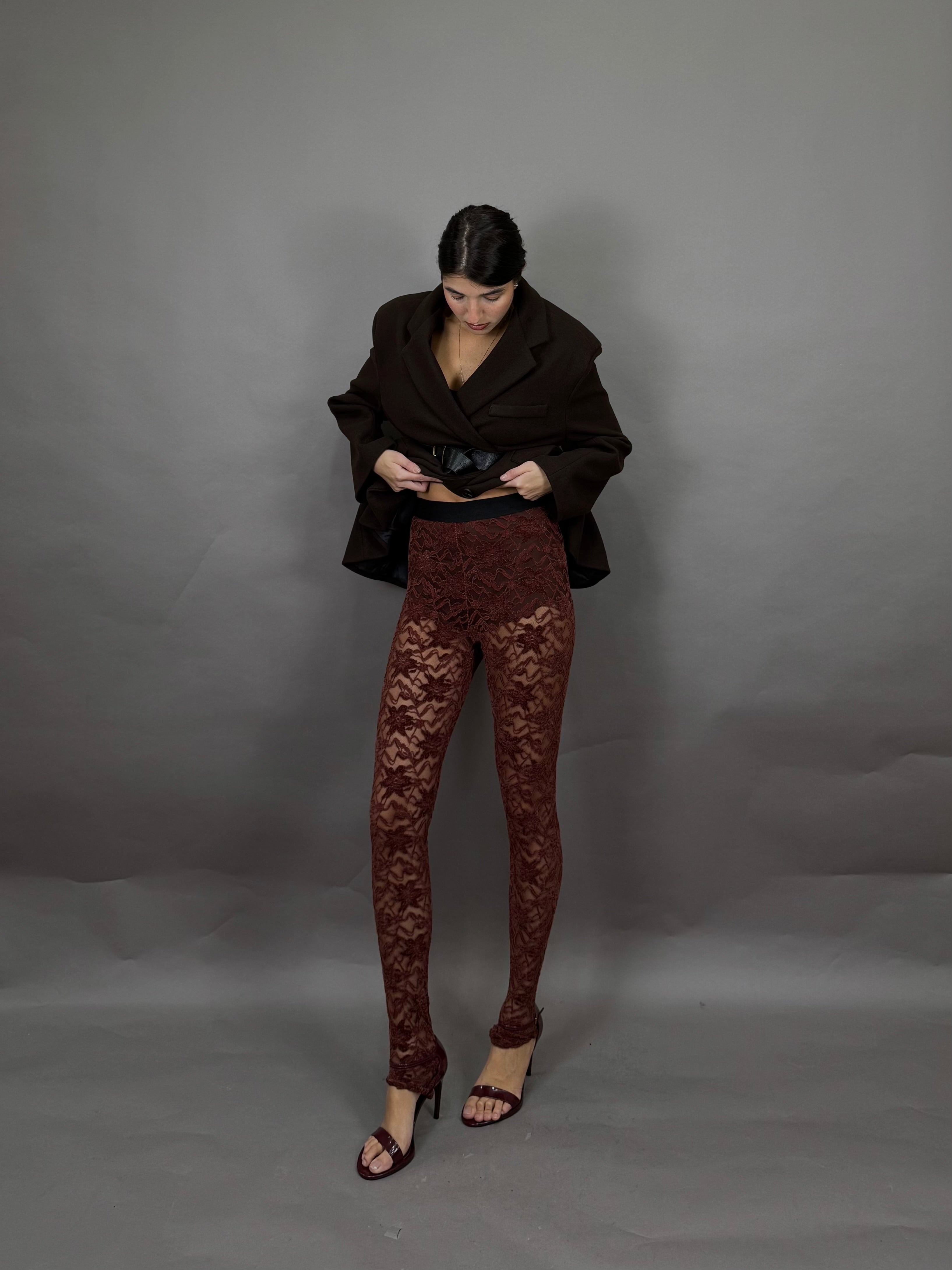 Calza velluto just ruggine