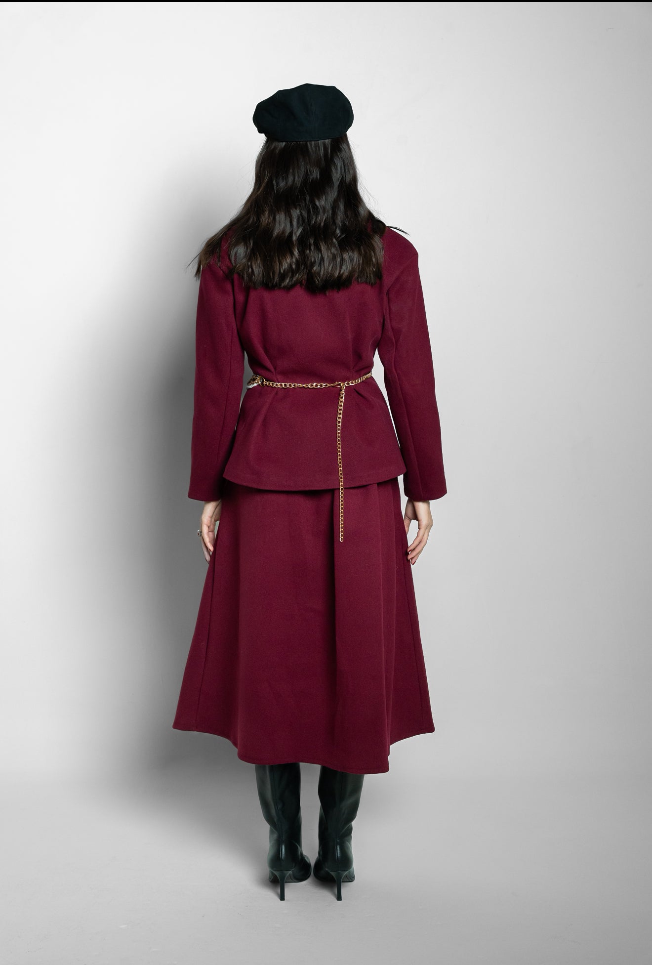 Blazer in panno bordeaux