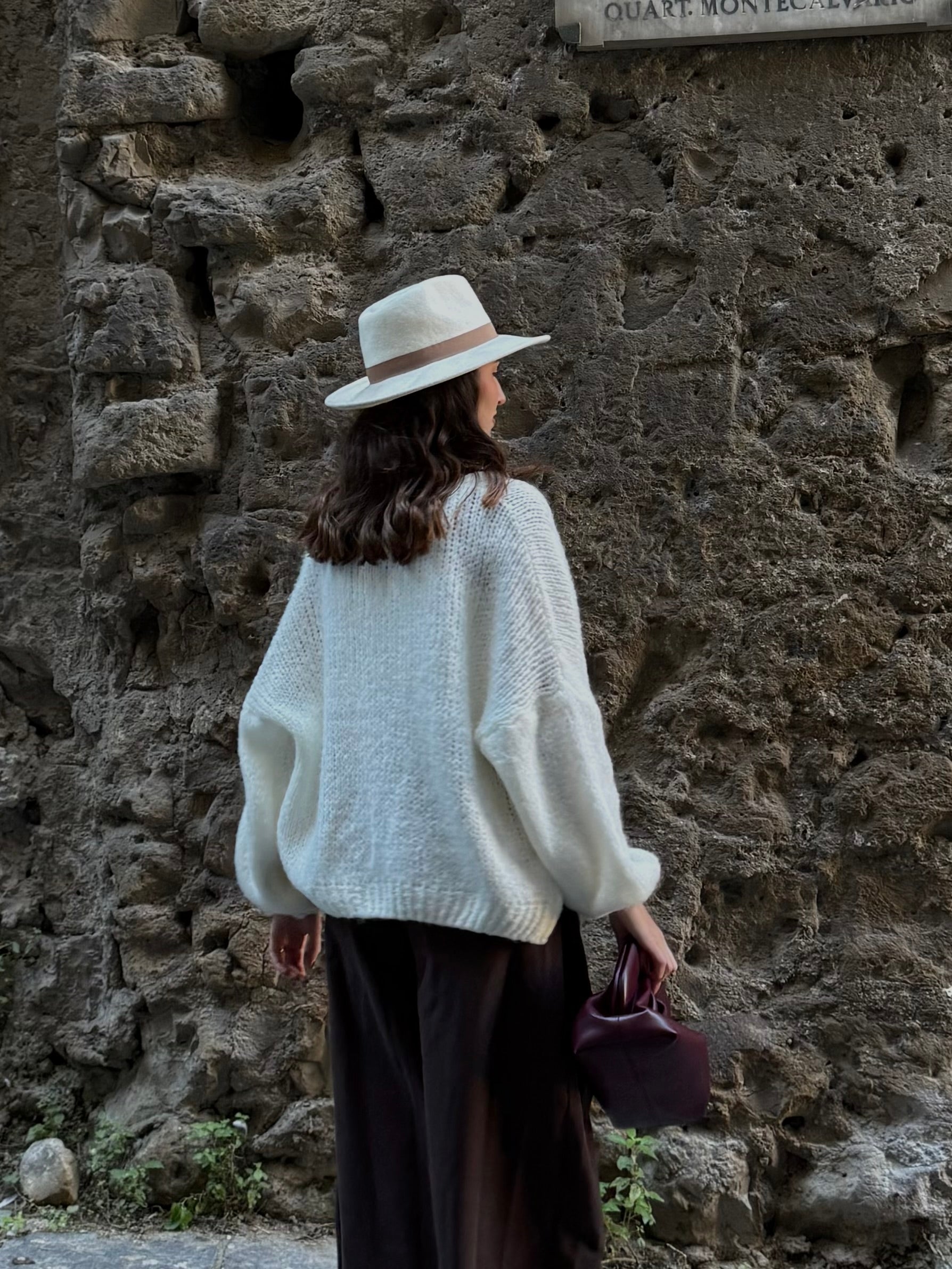 Cardigan + top bianco