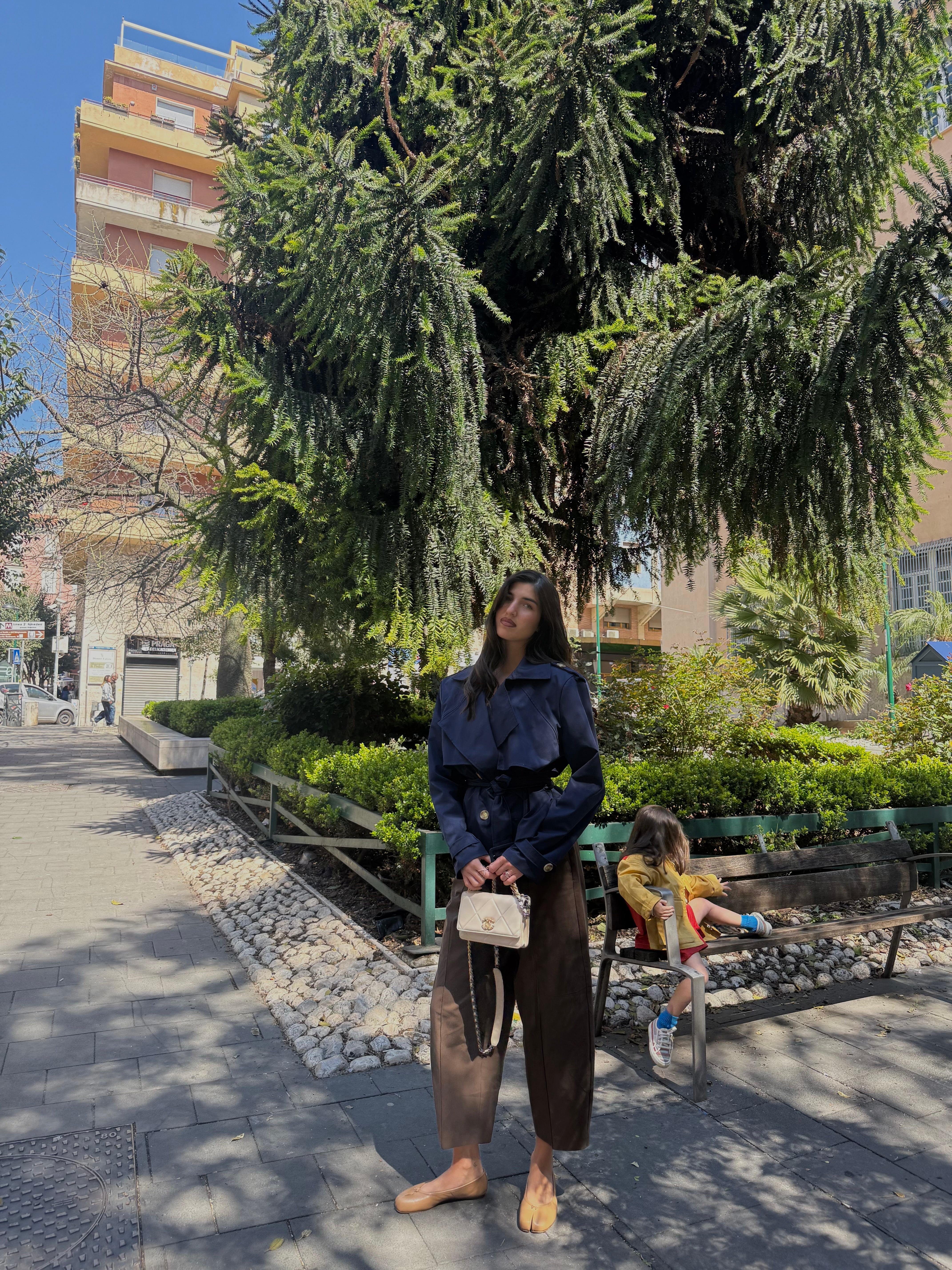 Trench maxi spallina by LadyB blu