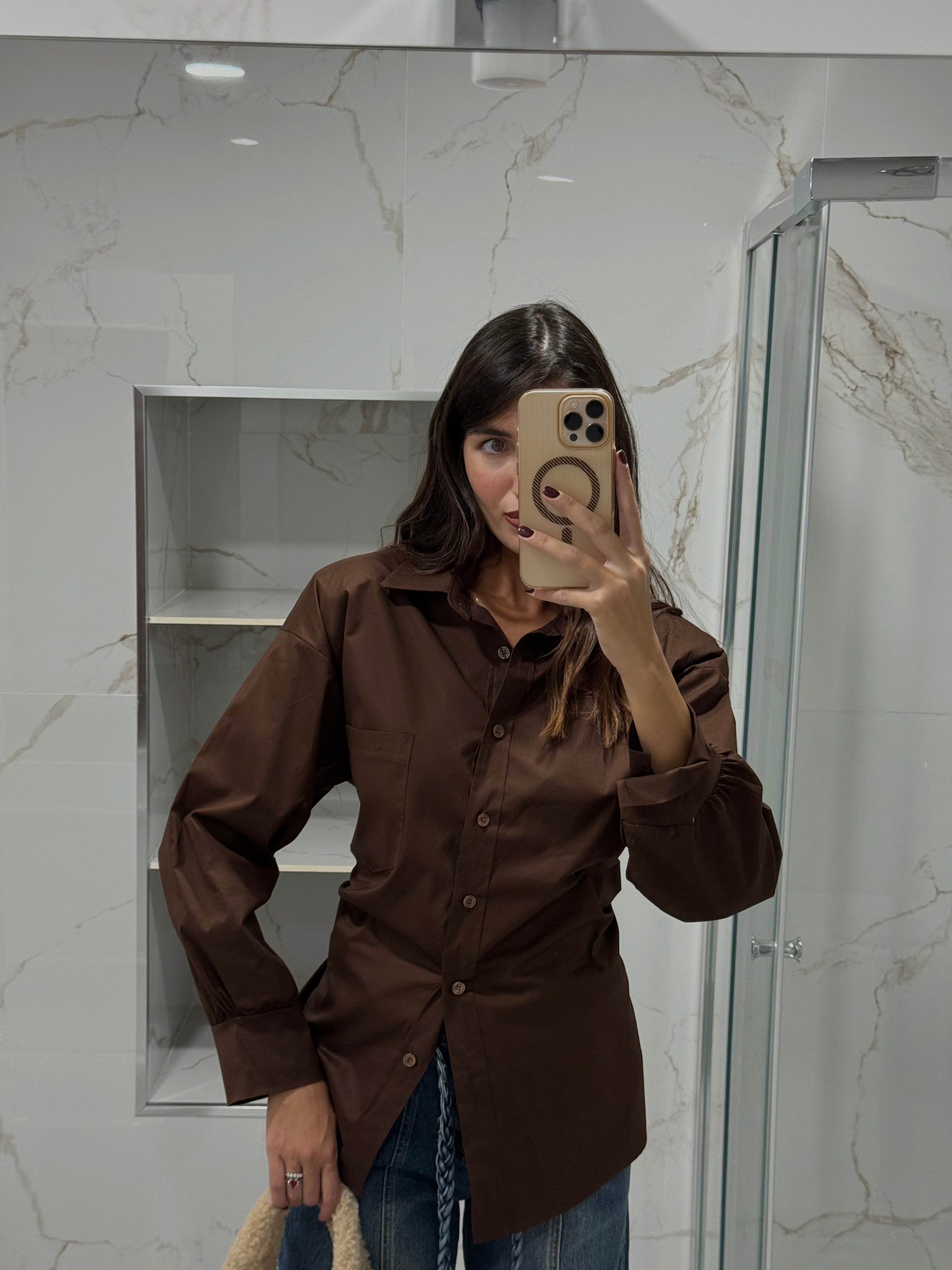 Camicia avvitata cioccolato