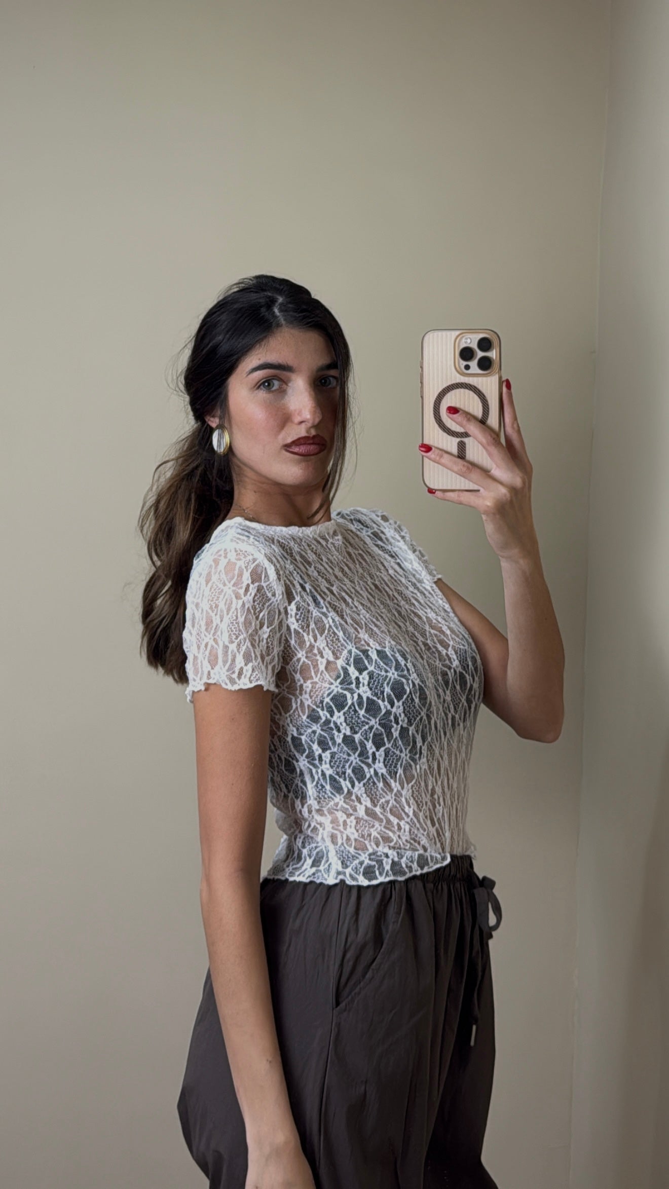 Maglia in pizzo bianca - LadyB Shop Online