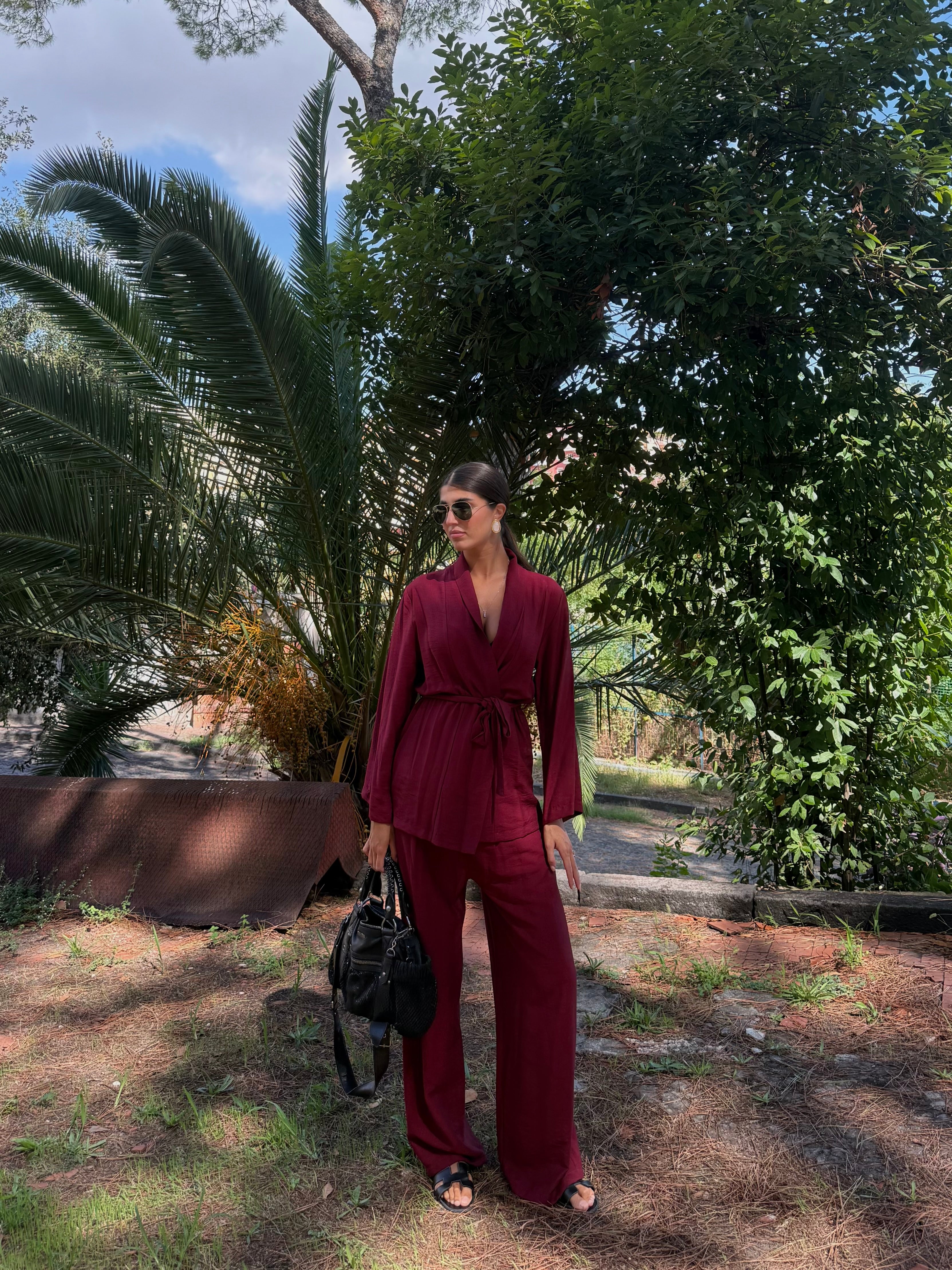 Tailleur Malta bordeaux - LadyB Shop Online