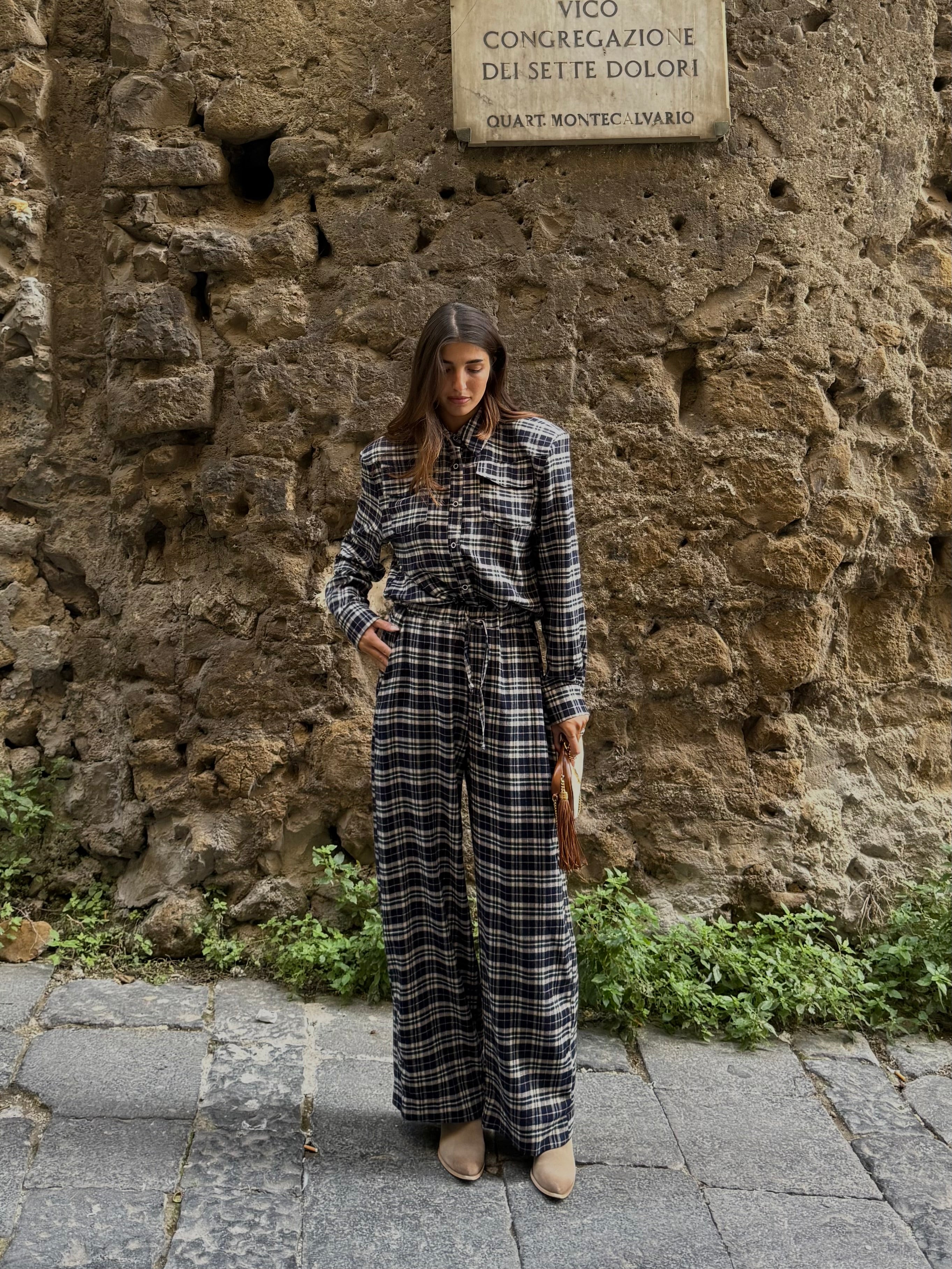 Coordinato quadroni blu by lumina - LadyB Shop Online