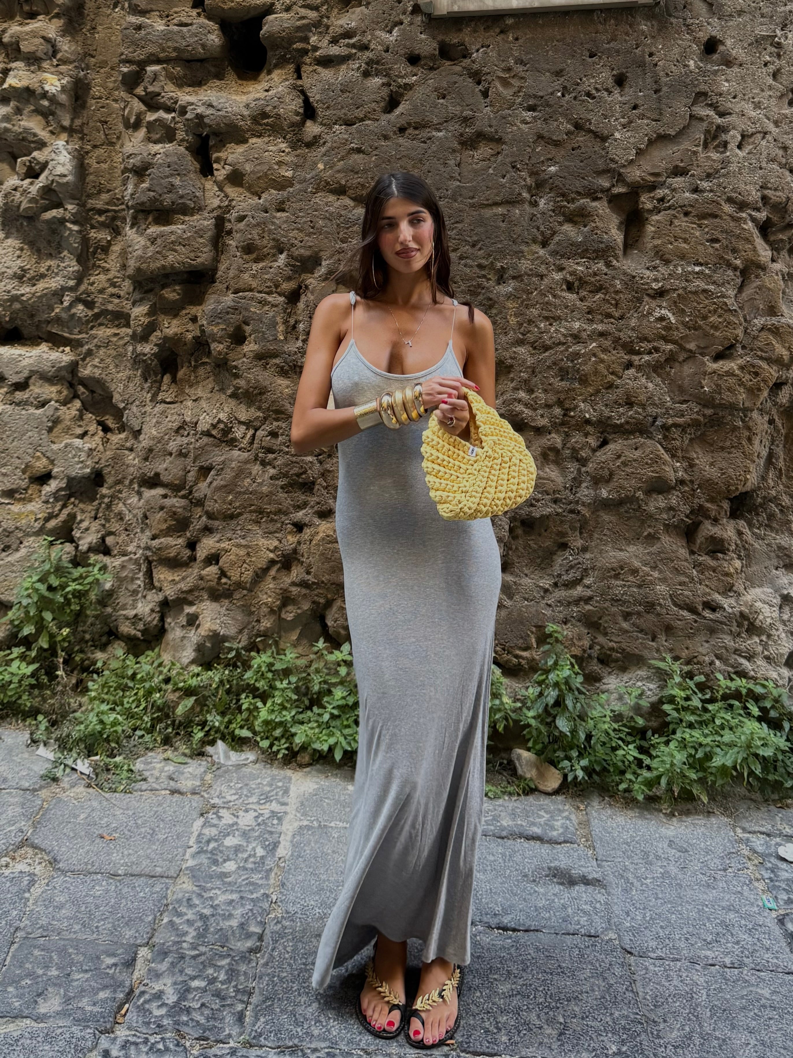 Dress costine grigio lumina - LadyB Shop Online
