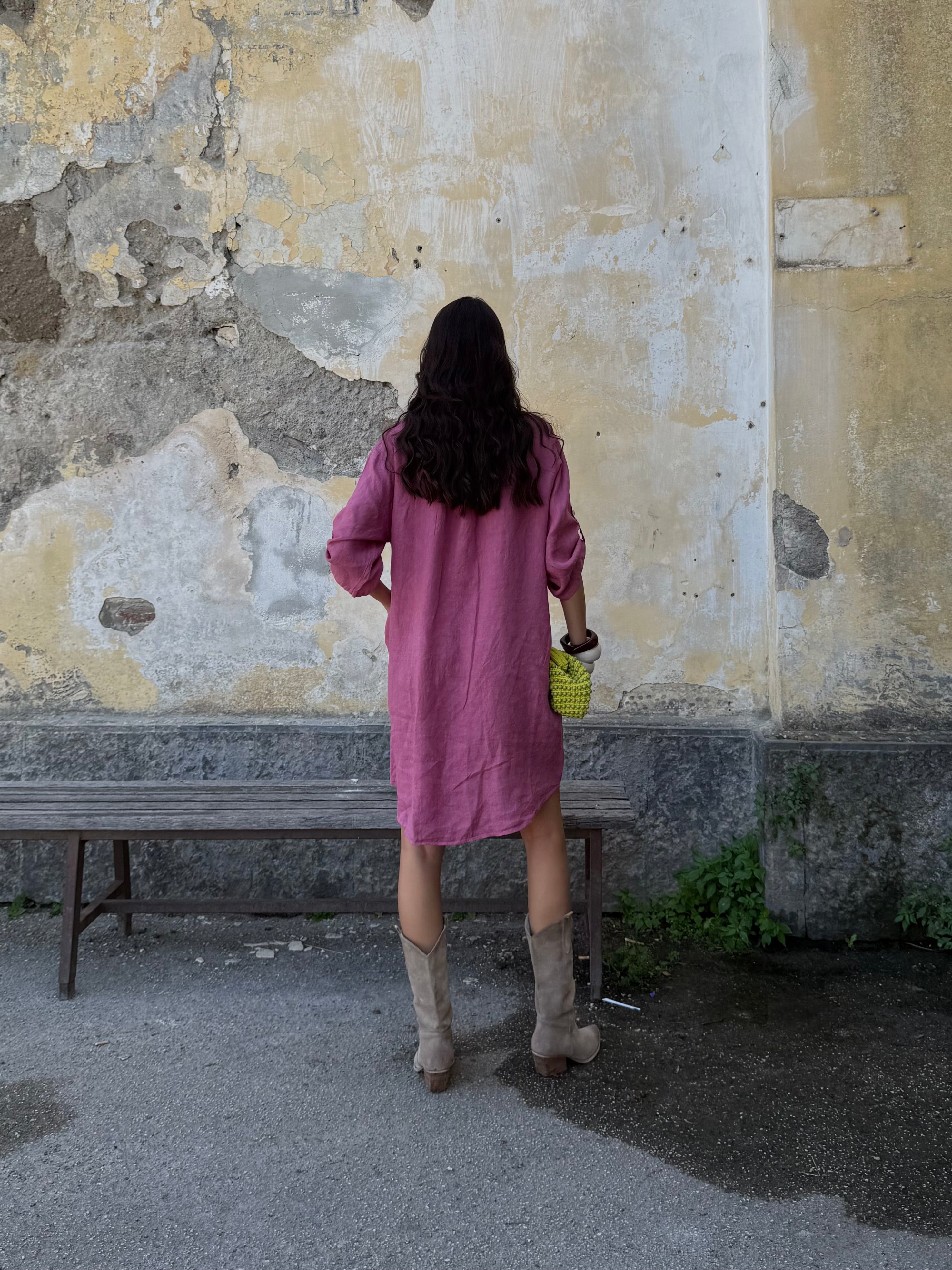 Dress camicia 100% LINO