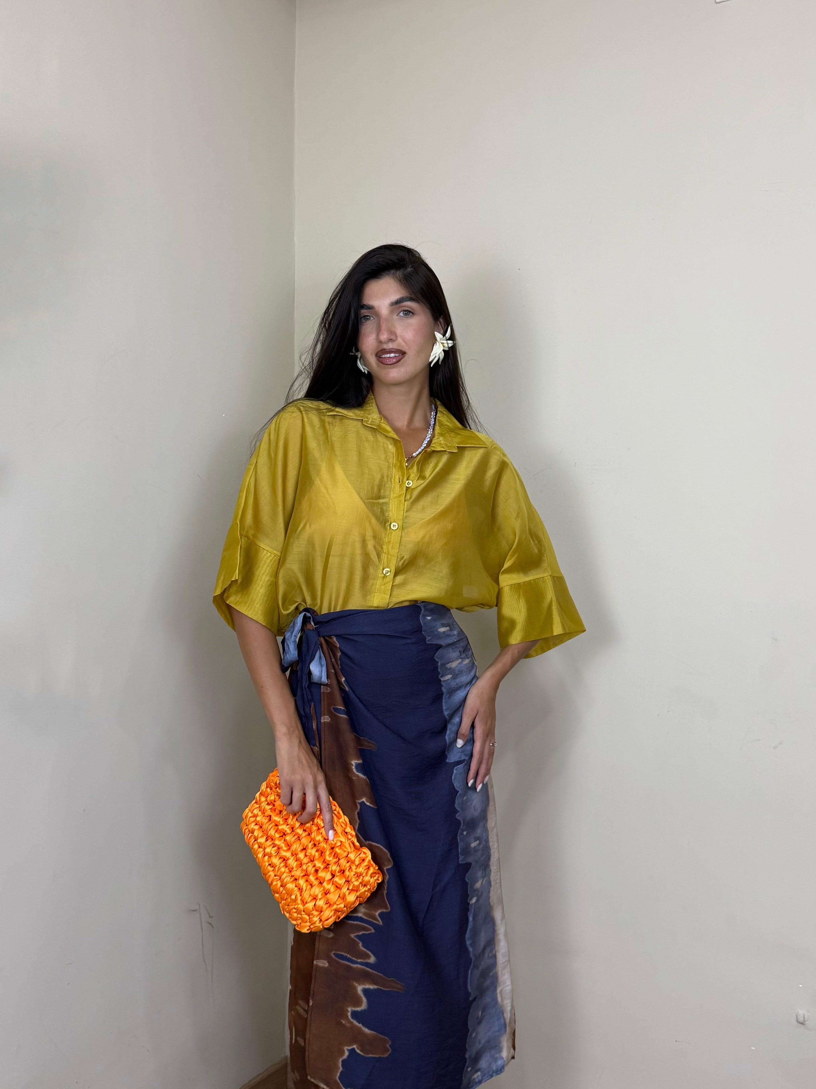 Camicia organza tre quarti