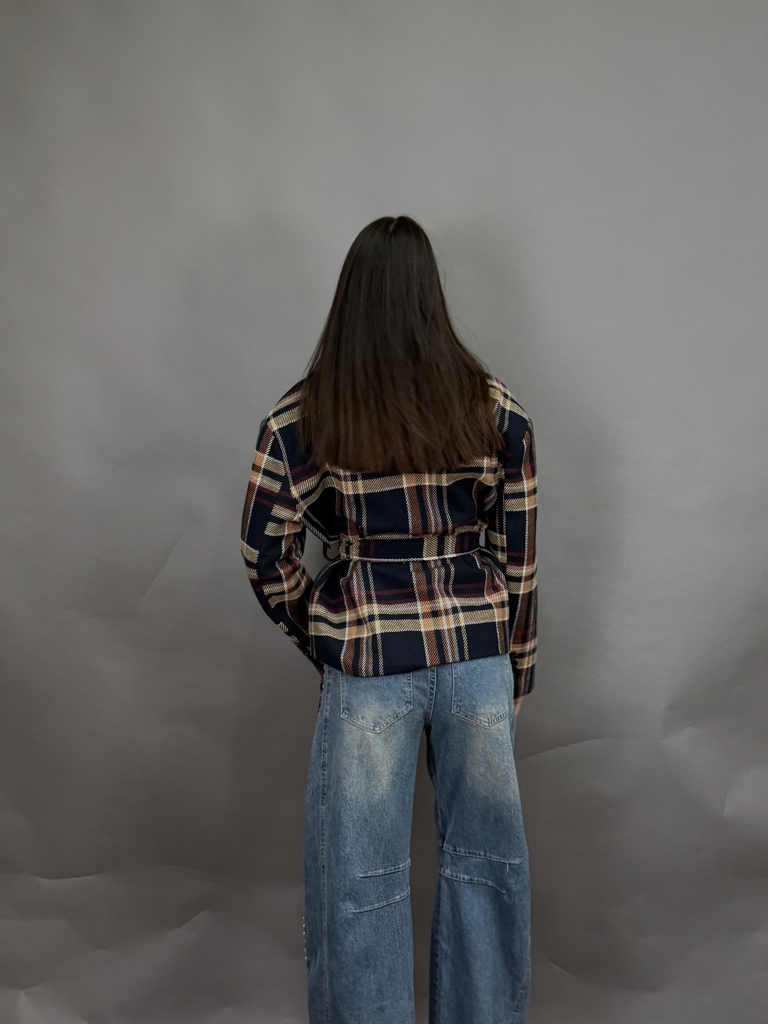 Mini trench lumina blu