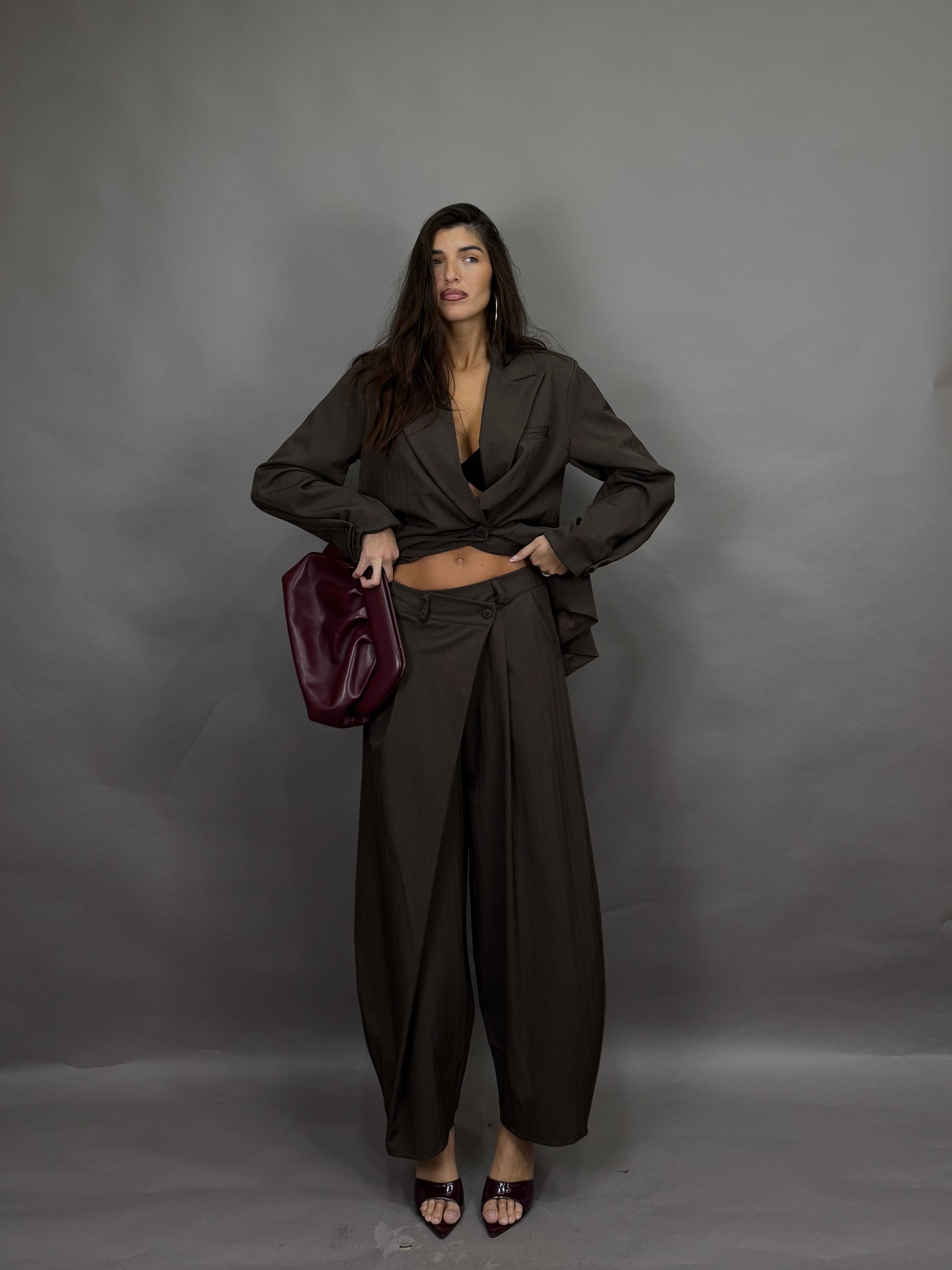 Tailleur Judi marrone