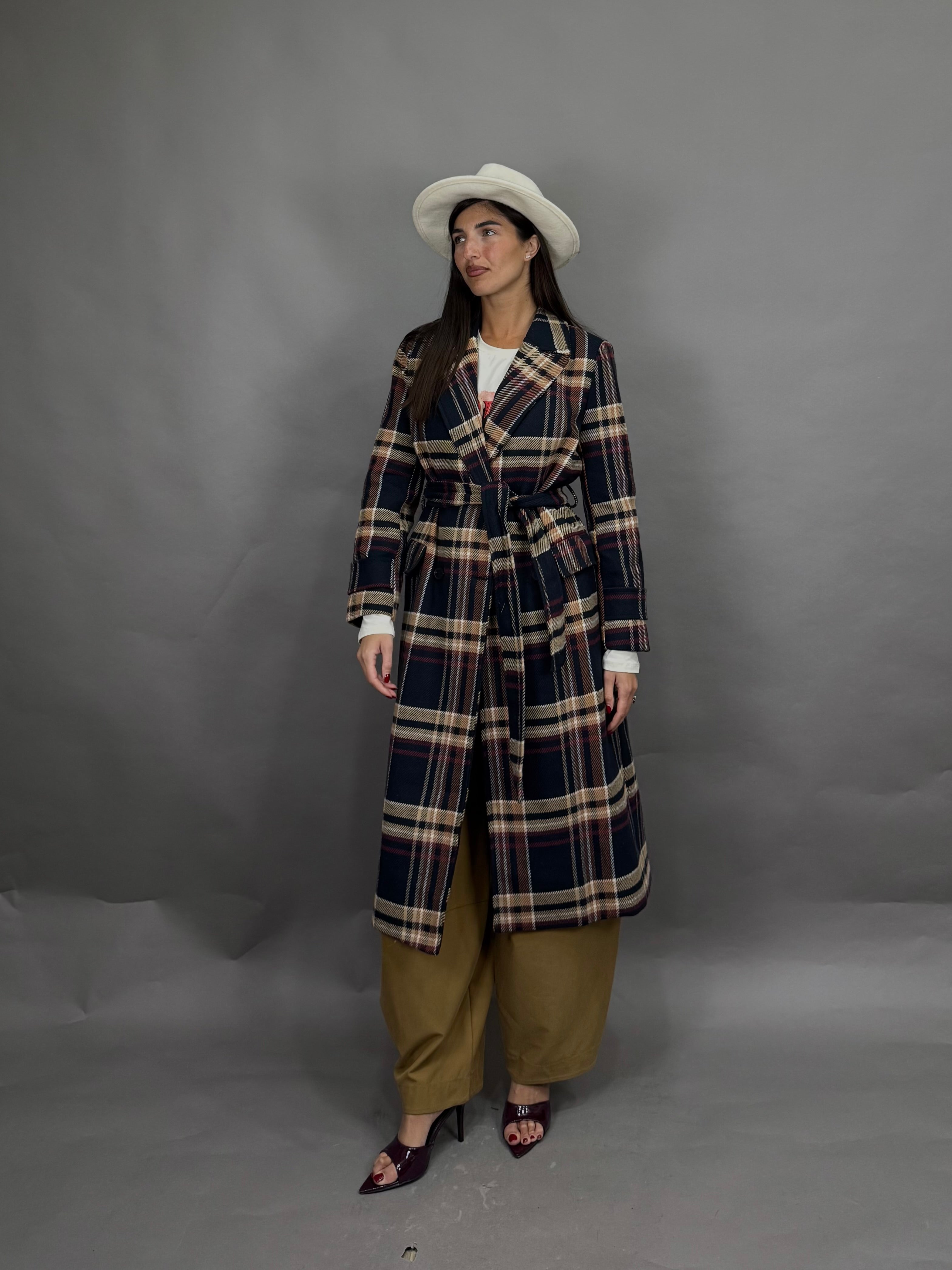 Trench cappotto lumina blu