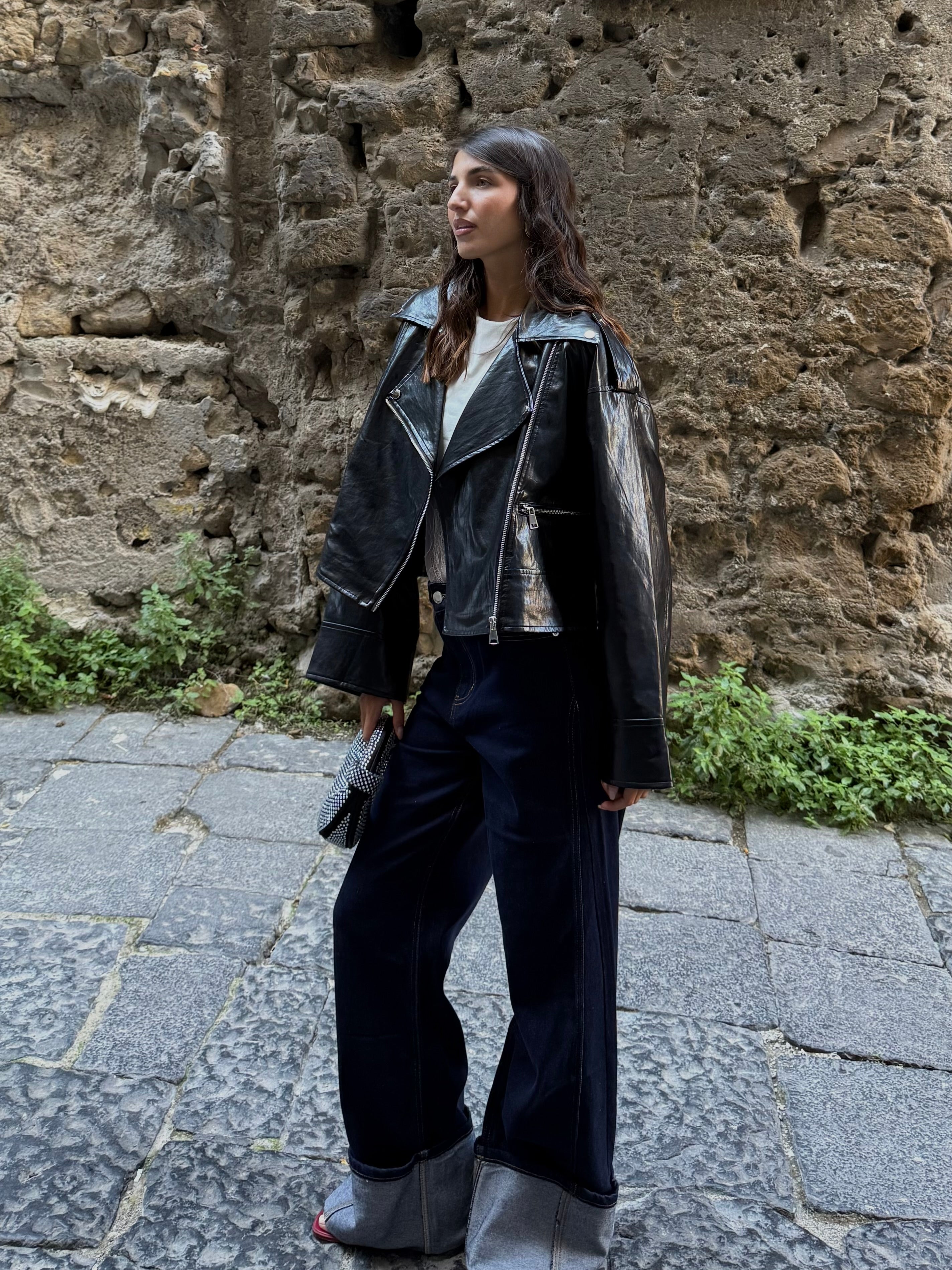 Chiodo oversize nero