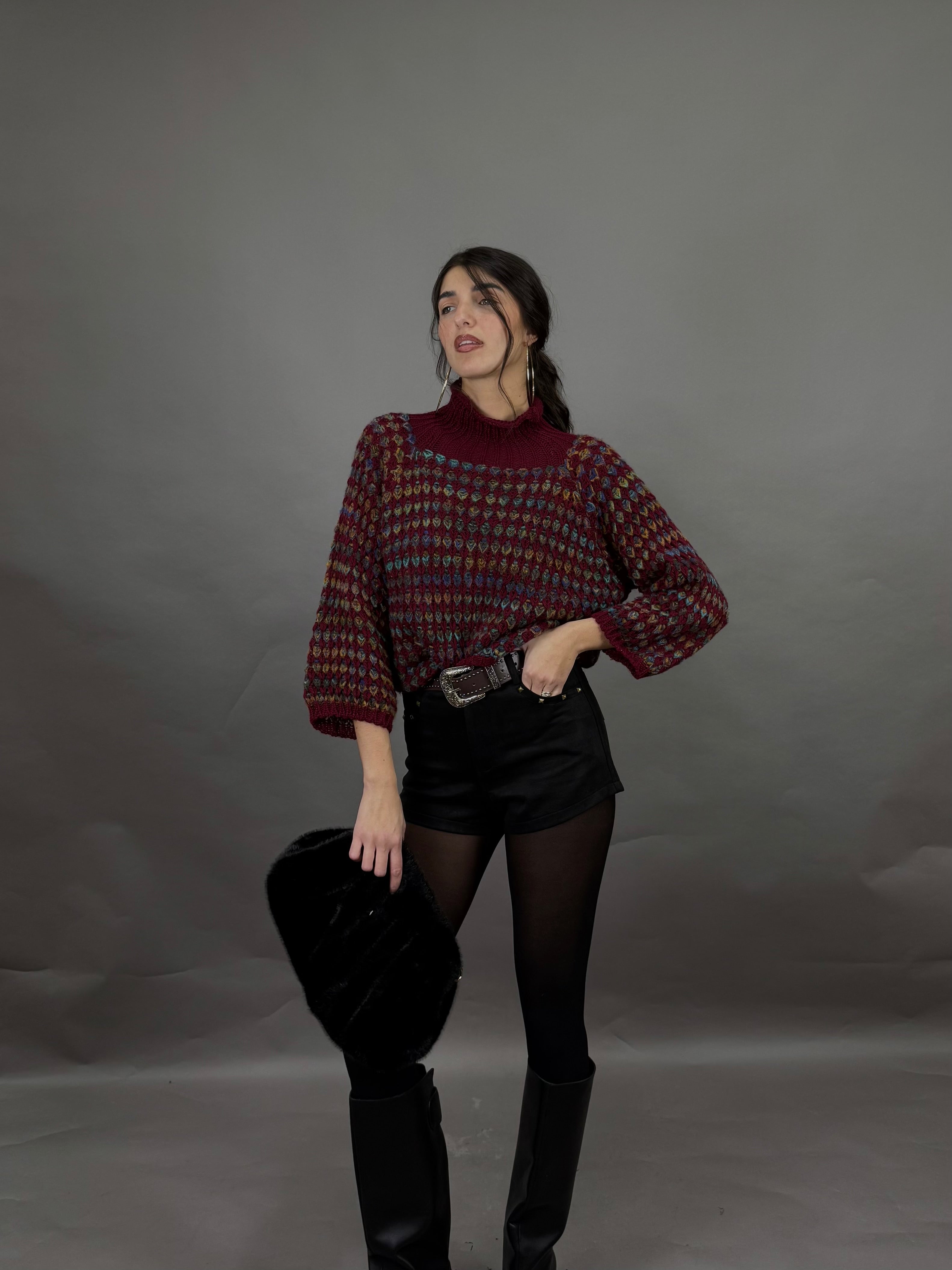 Pantaloncino con cintura nero