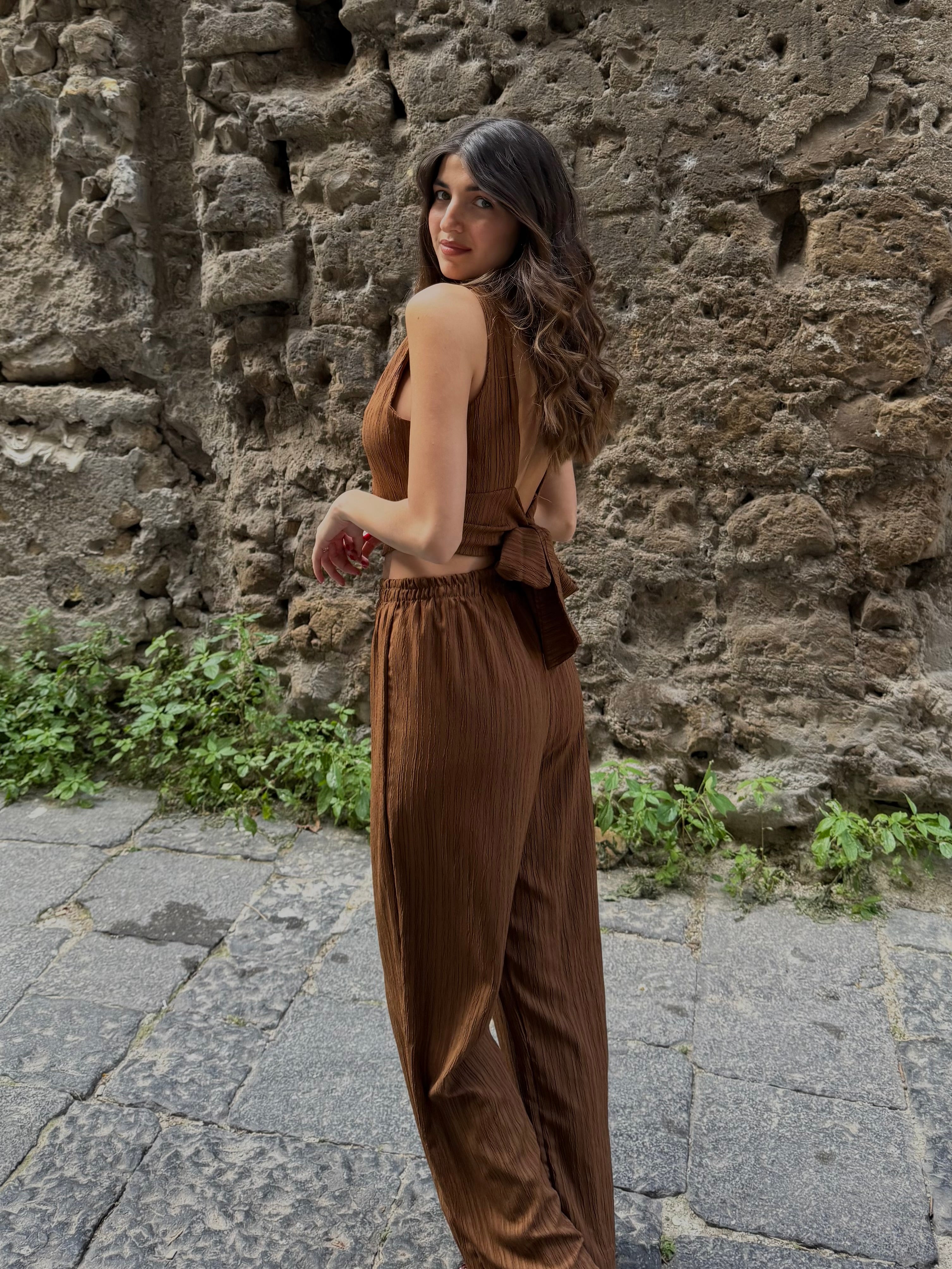 Cord set Mulan marrone - LadyB Shop Online