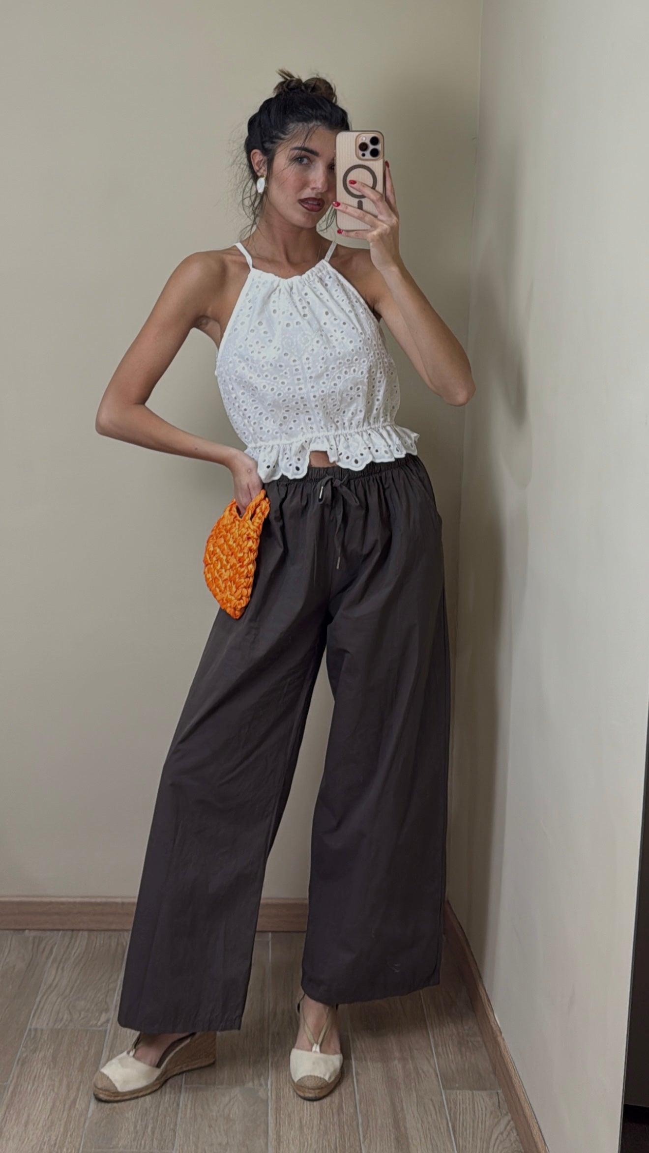 Pantalone cotone marrone - LadyB Shop Online