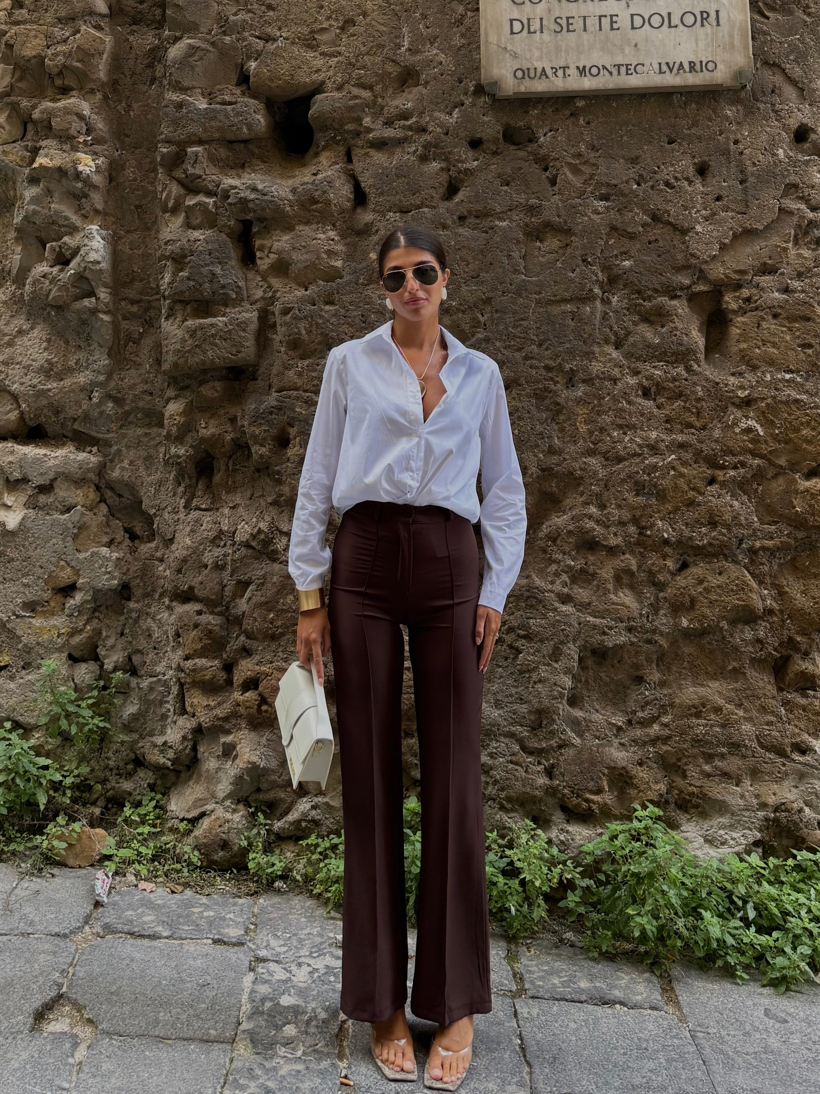 Pantalone classico marrone - LadyB Shop Online