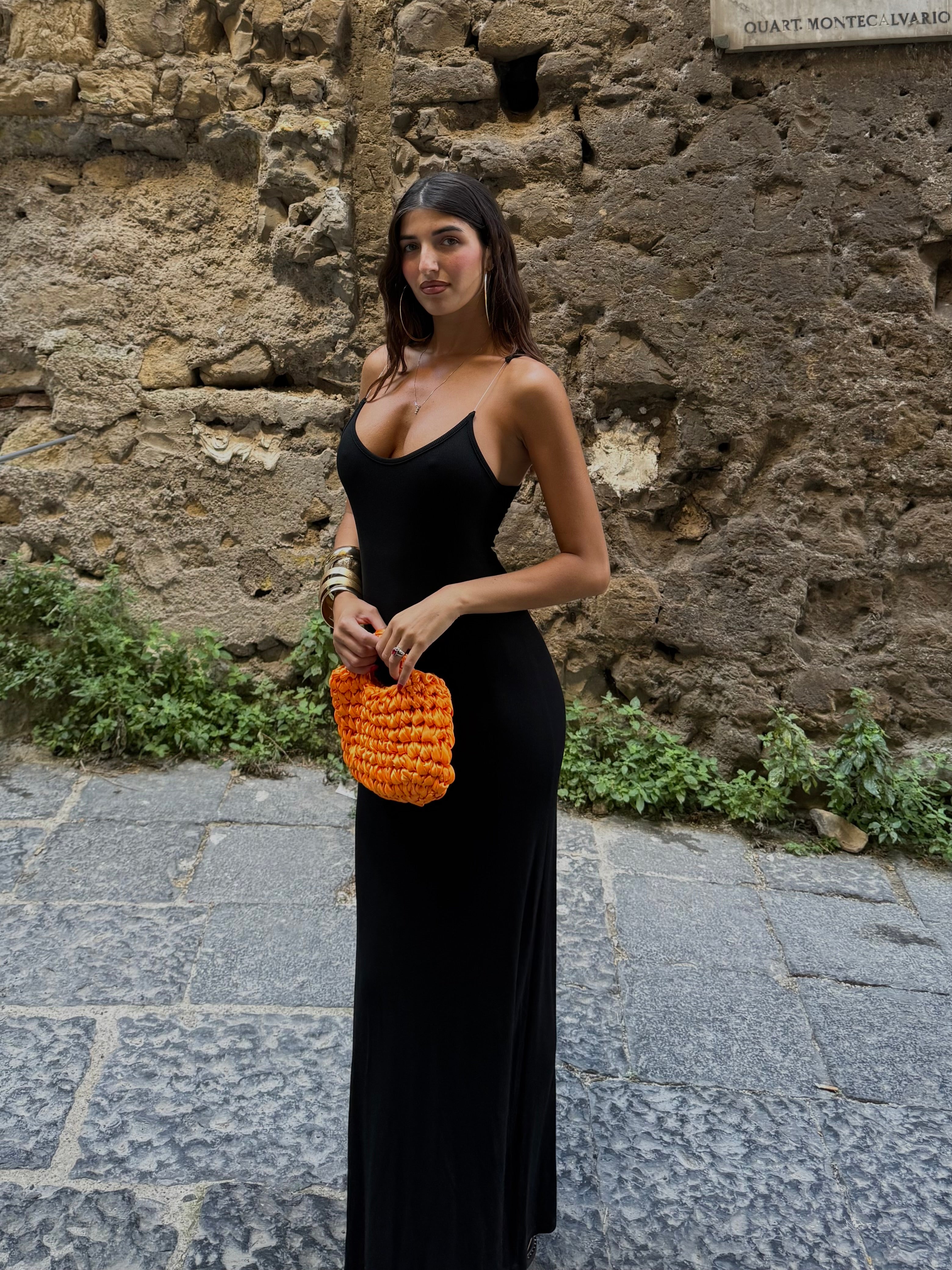 Dress costine lumina  nero - LadyB Shop Online