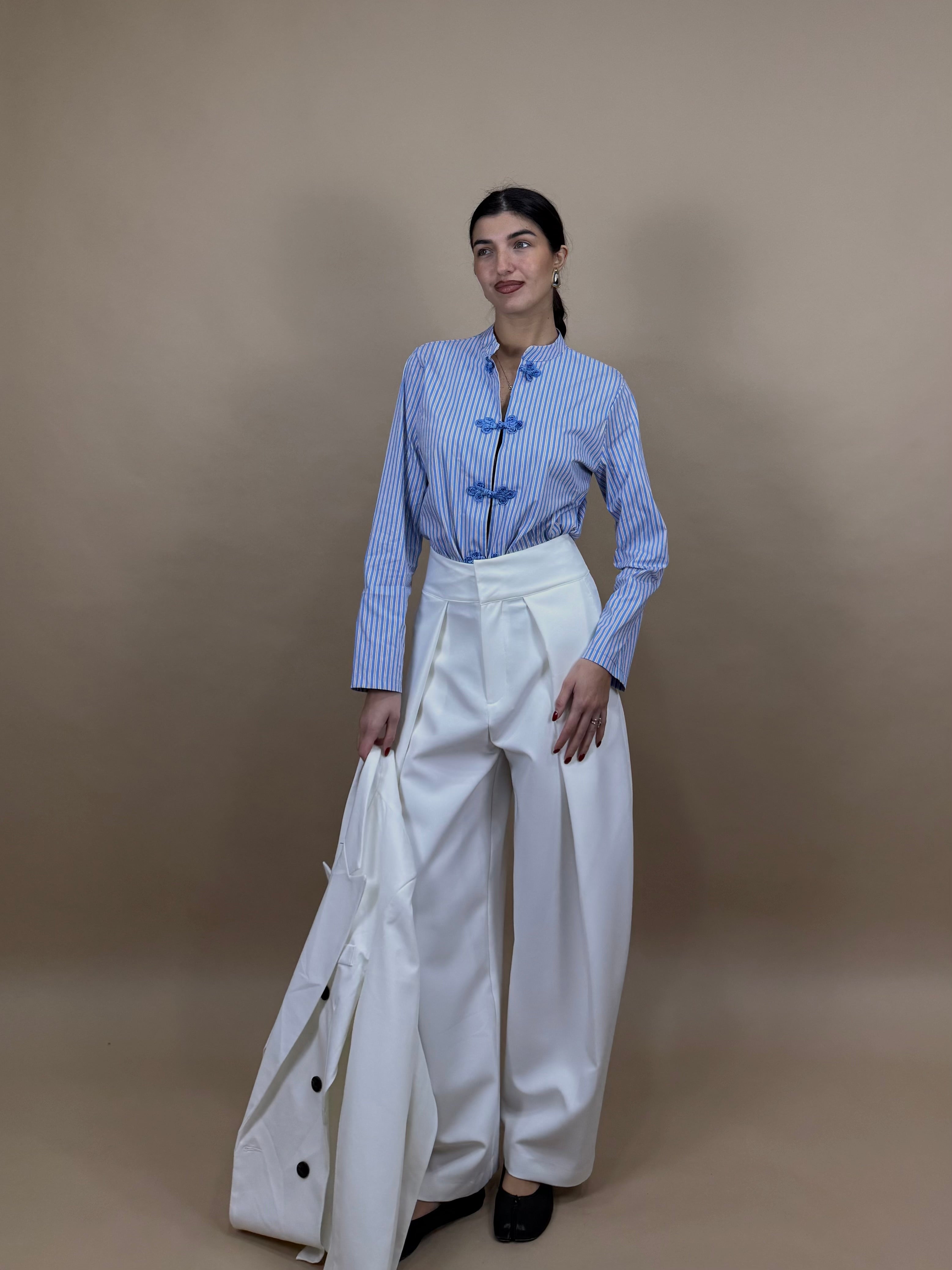 Camicia Yang azzurra