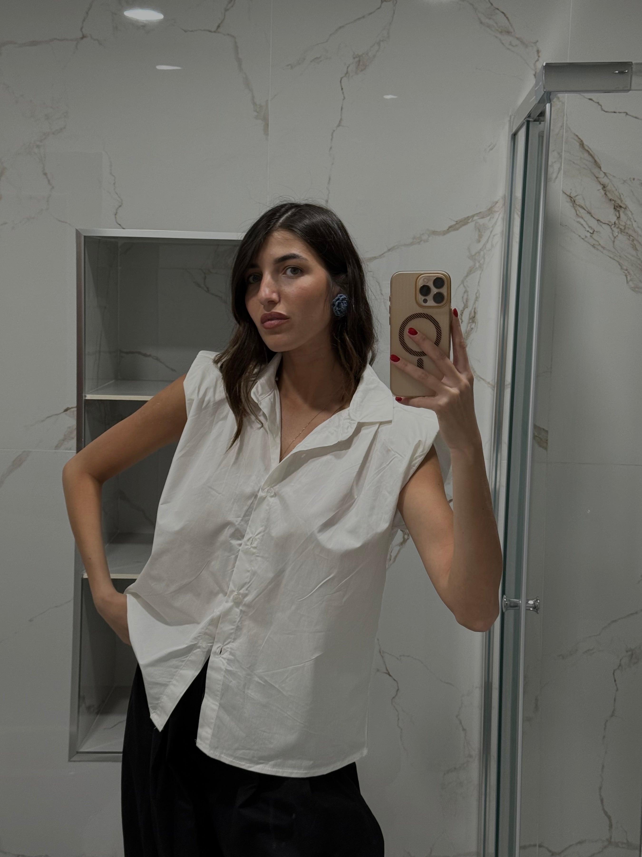 Camicia in cotone con spalline - LadyB Shop Online