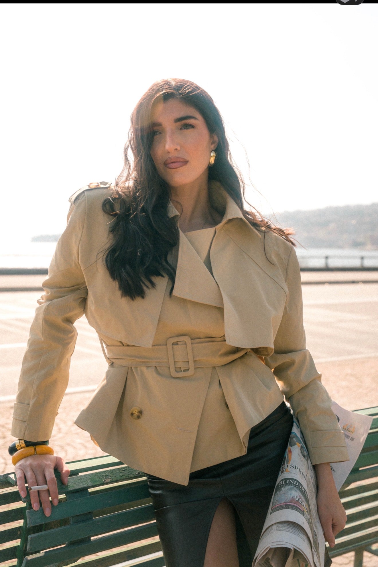 PRE ORDINE Trench maxi spallina by LadyB