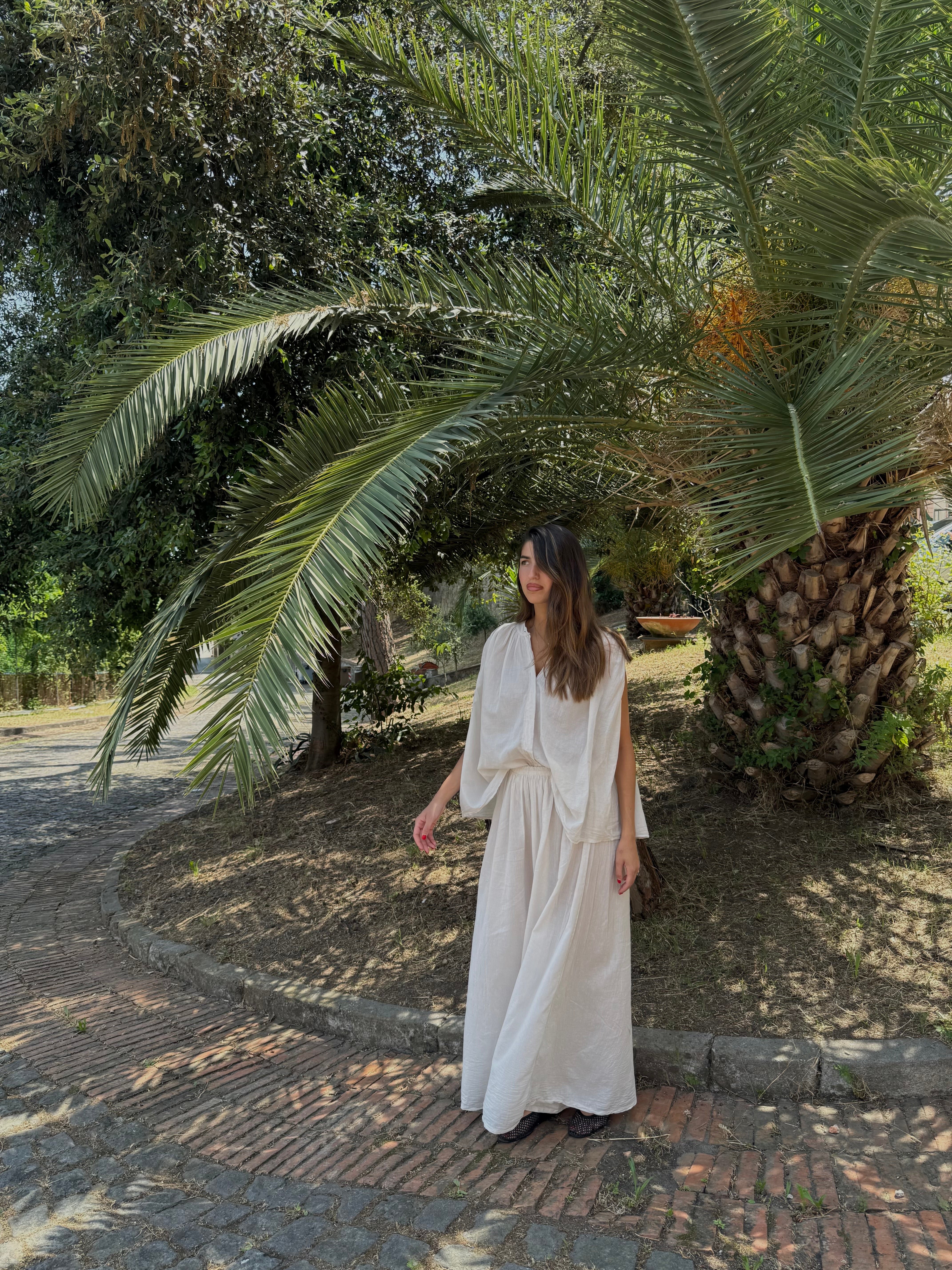 Pantalone cotone beige - LadyB Shop Online