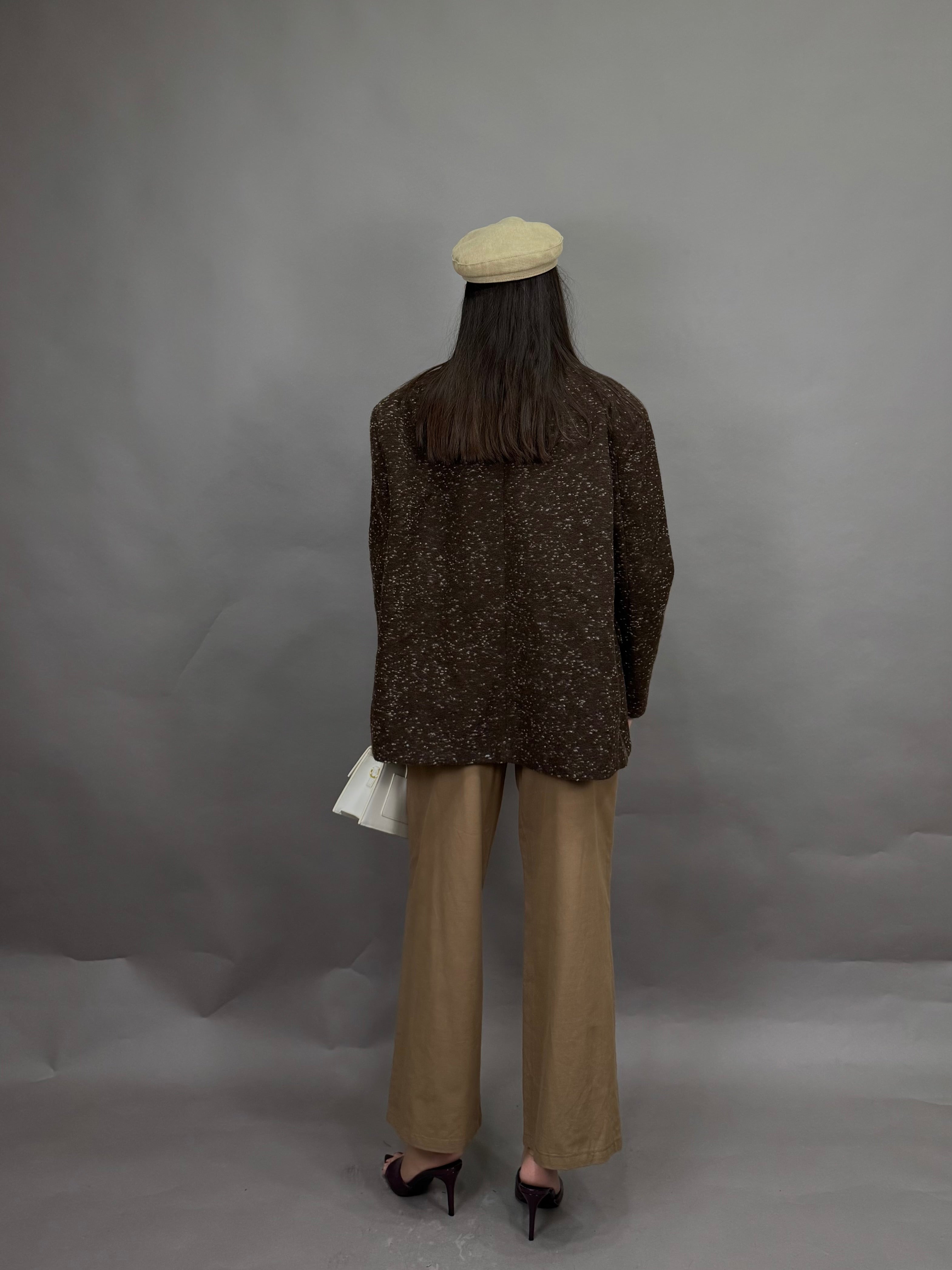 Giacca peso cappotto marrone lumina