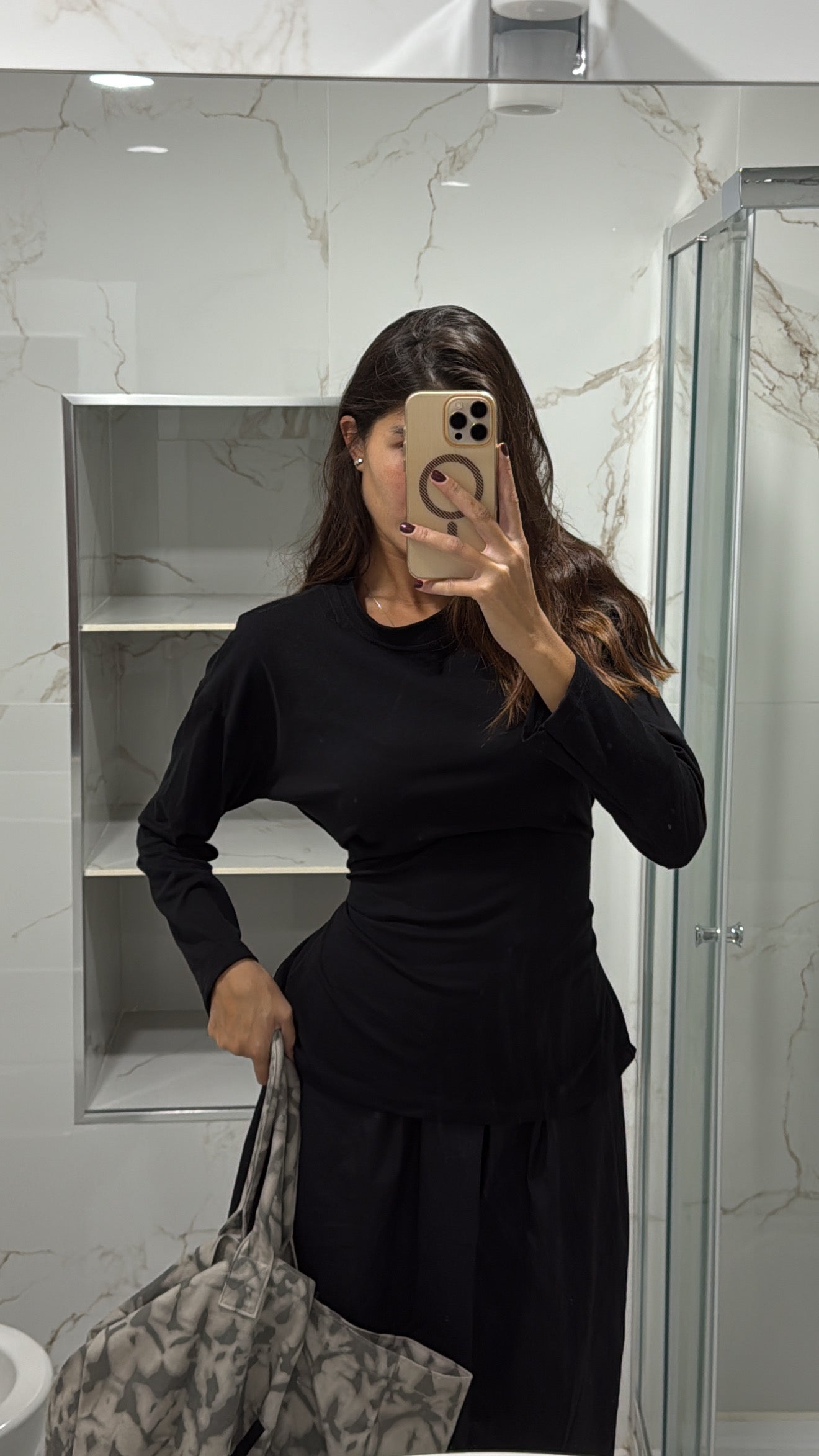 Maglia avvitata nera