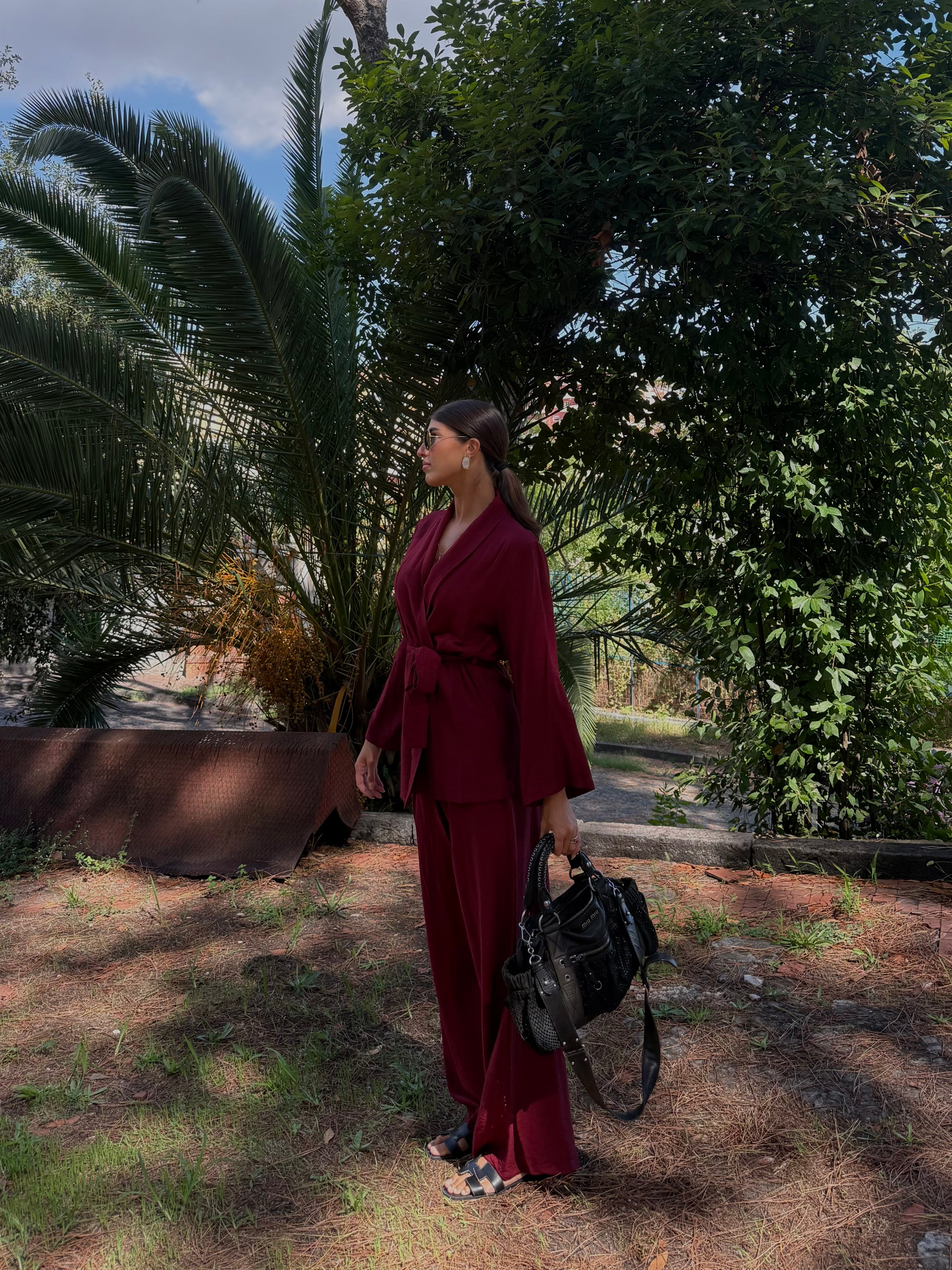 Tailleur Malta bordeaux - LadyB Shop Online
