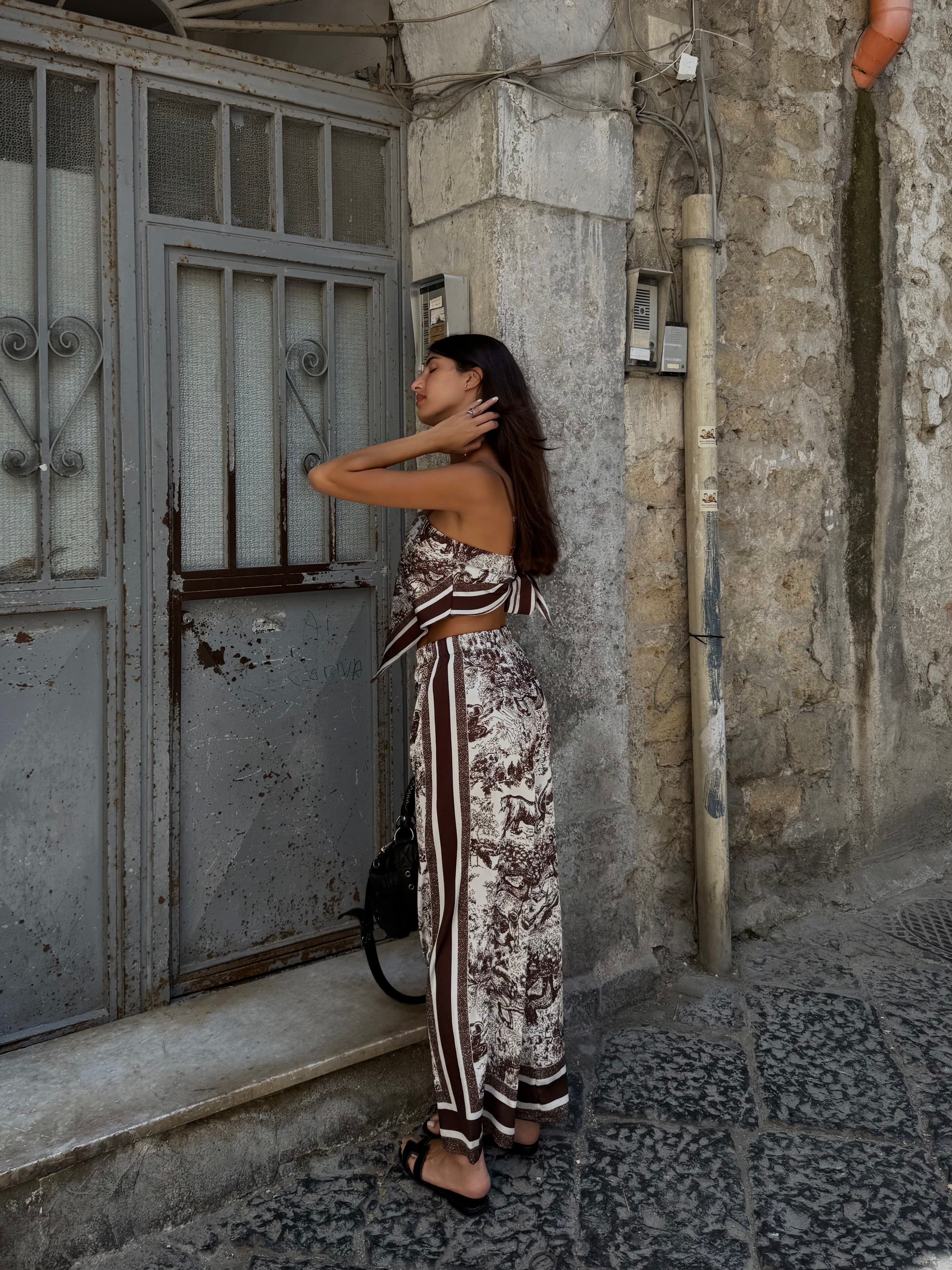 Coordinato bandana marrone - LadyB Shop Online