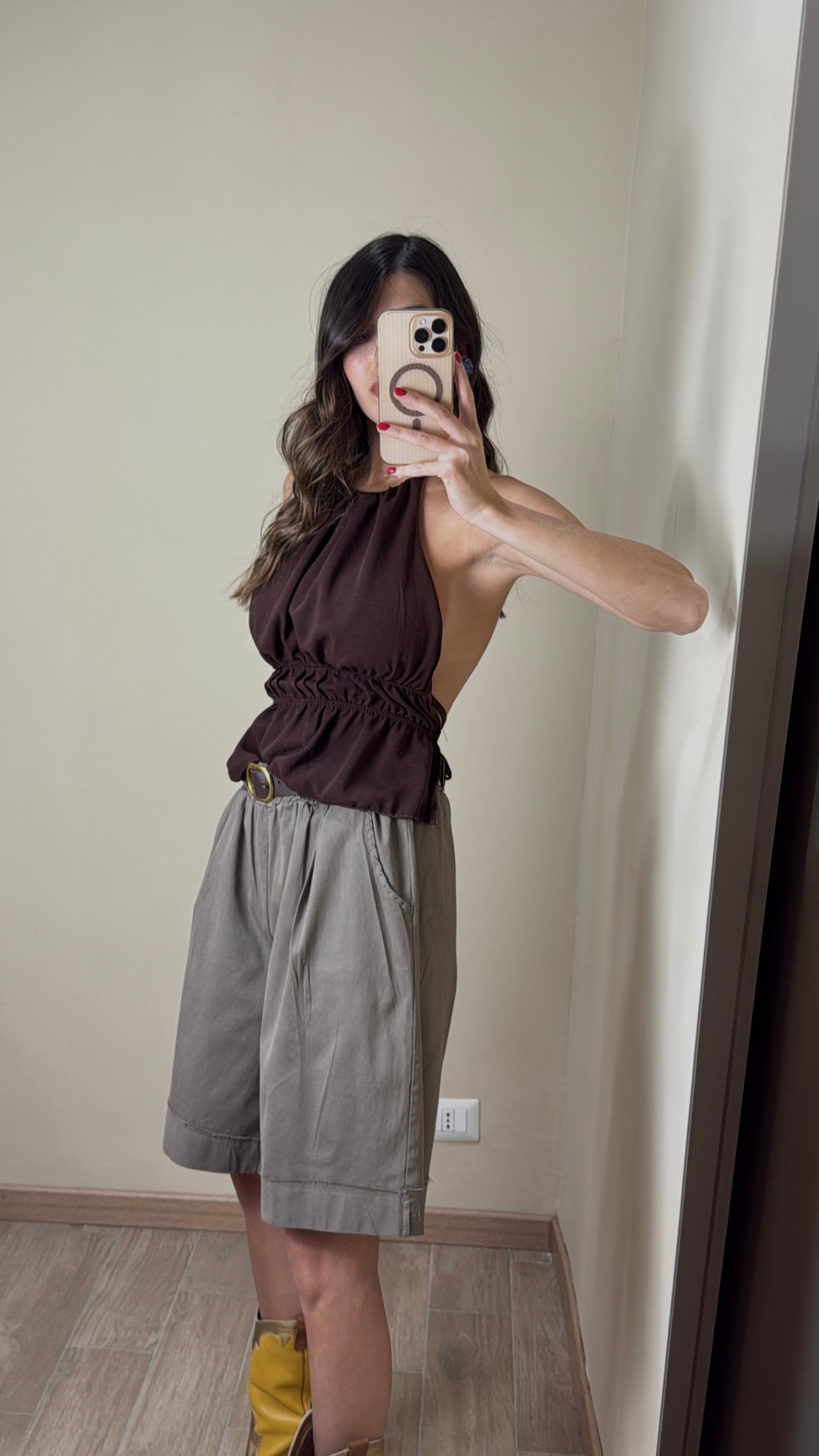 Top Marghe marrone - LadyB Shop Online