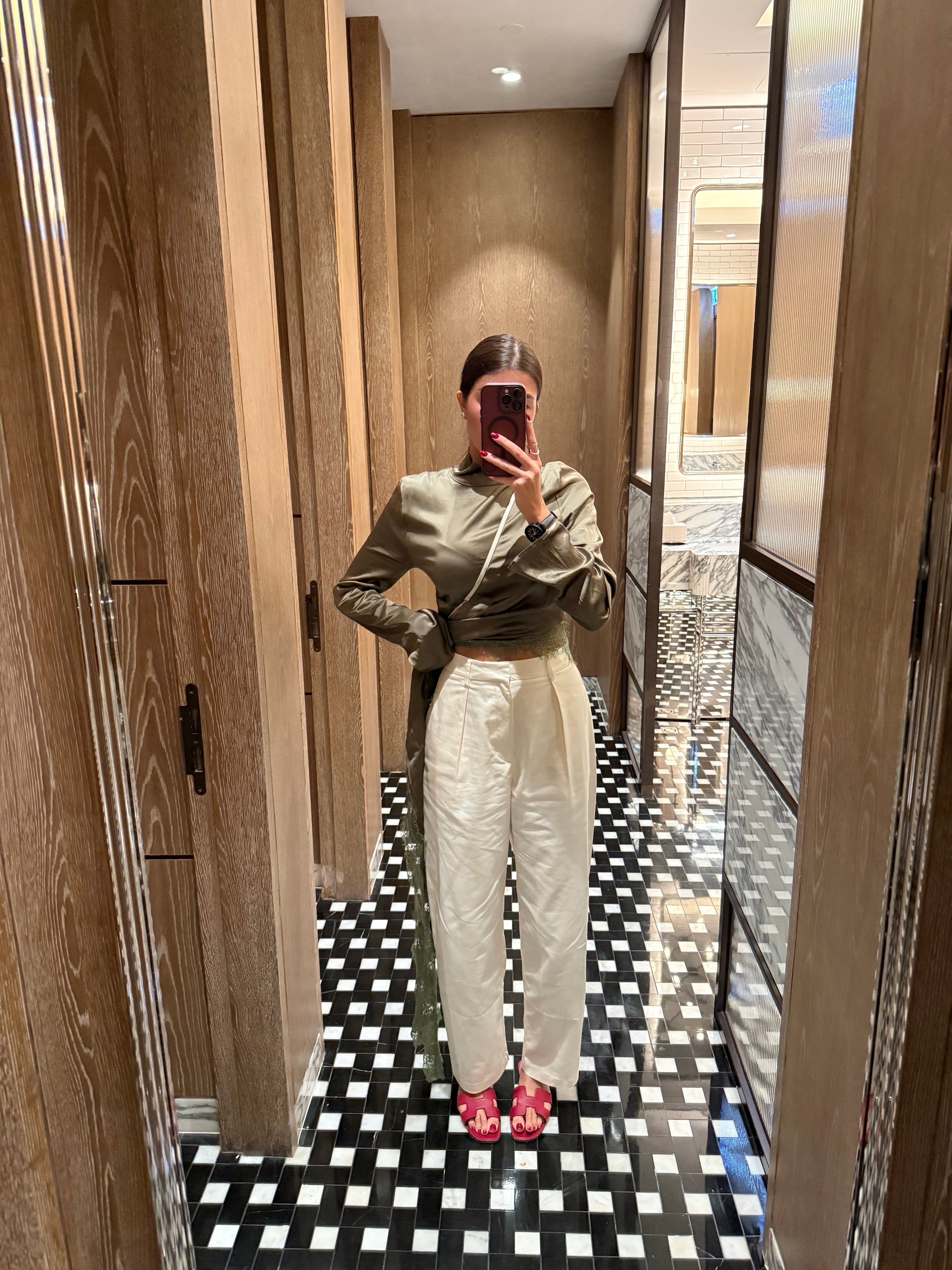 Pantalone classico panna