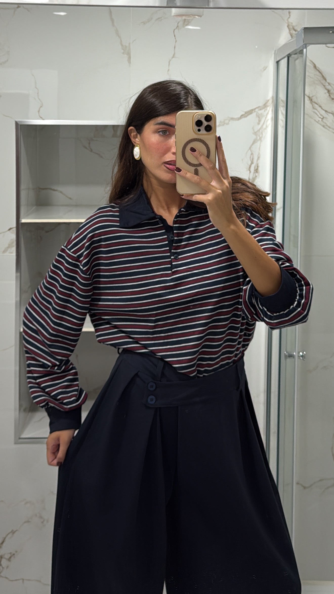 Polo righe blu