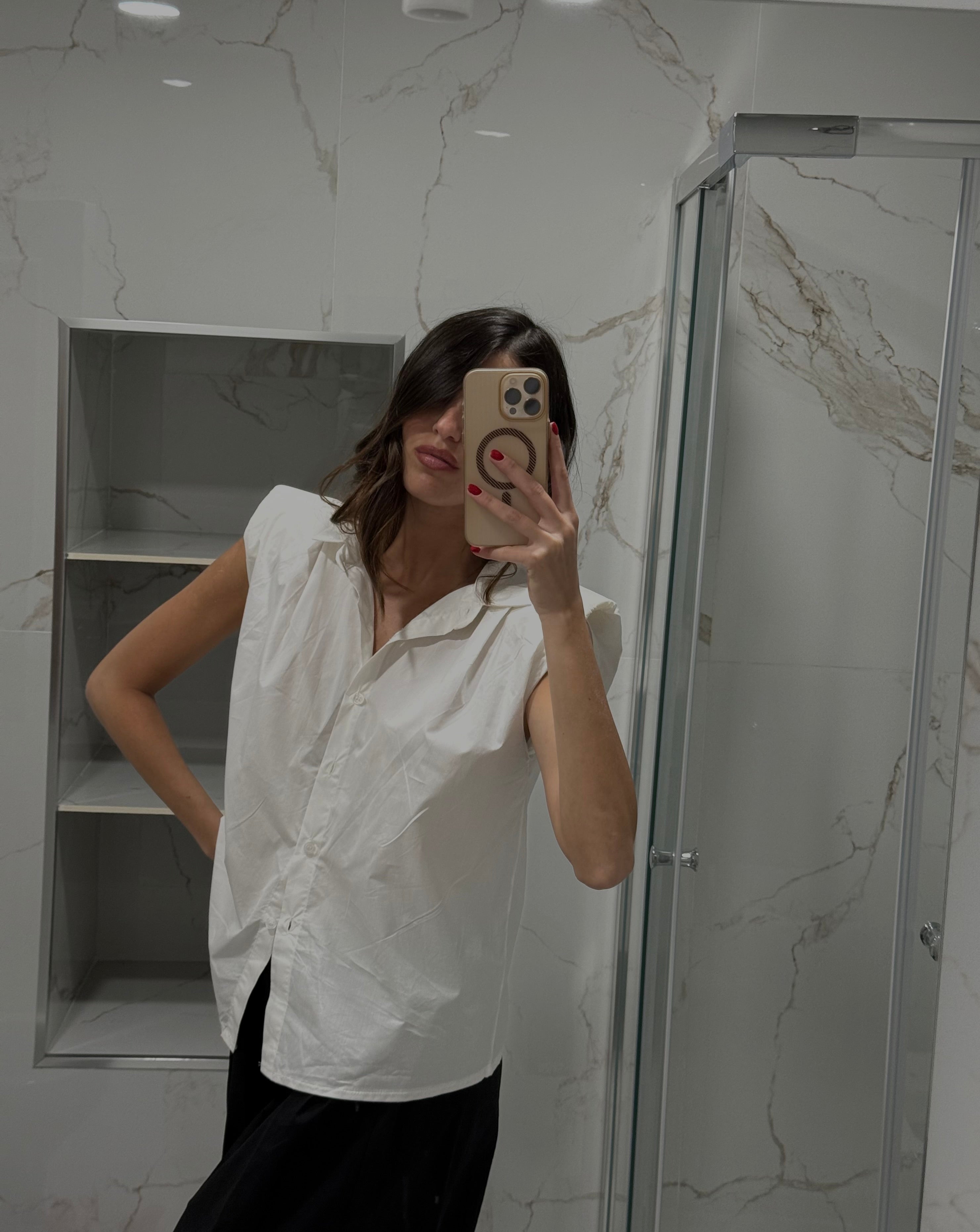 Camicia in cotone con spalline - LadyB Shop Online