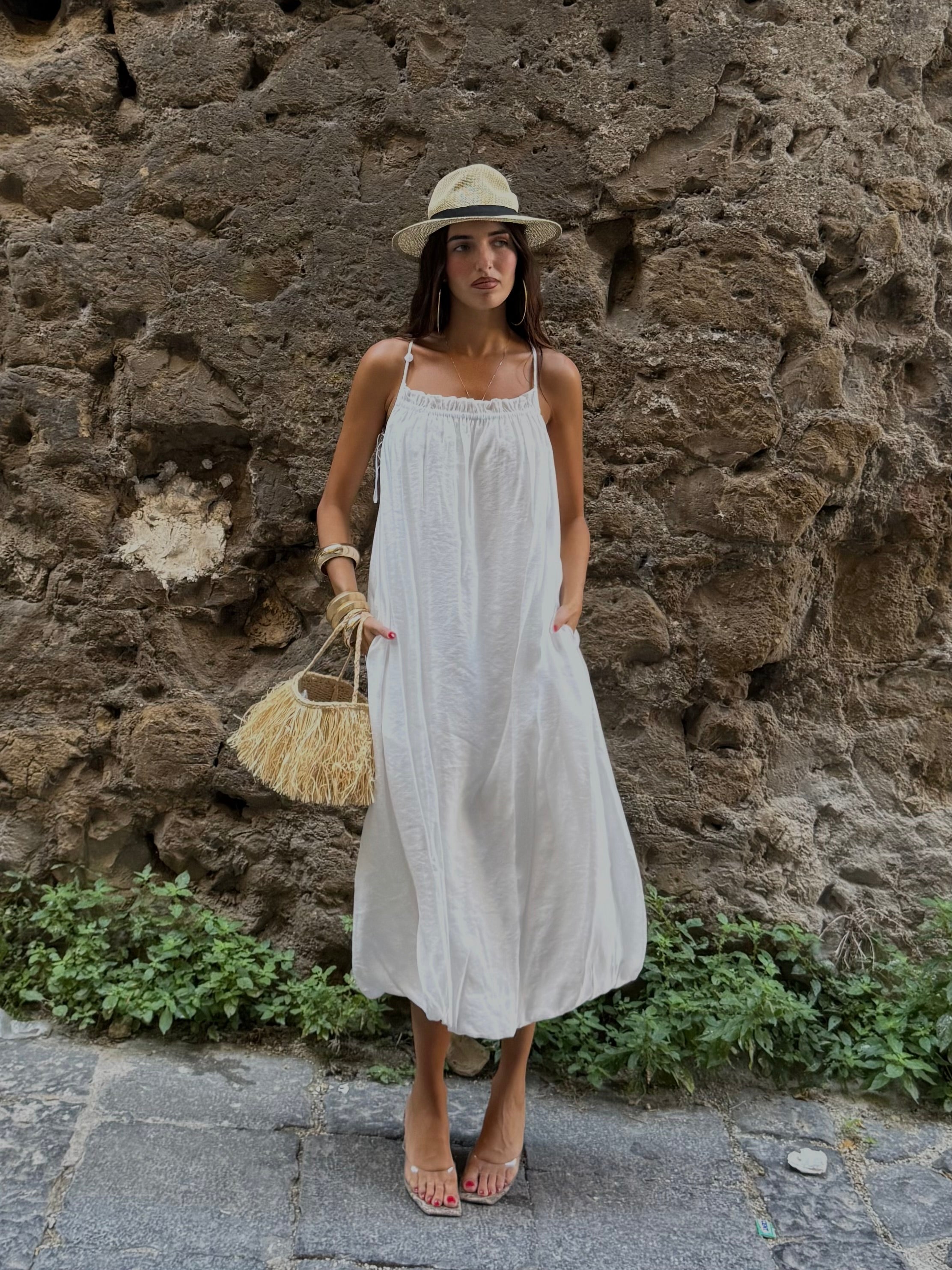 Dress perla bianco lumina - LadyB Shop Online