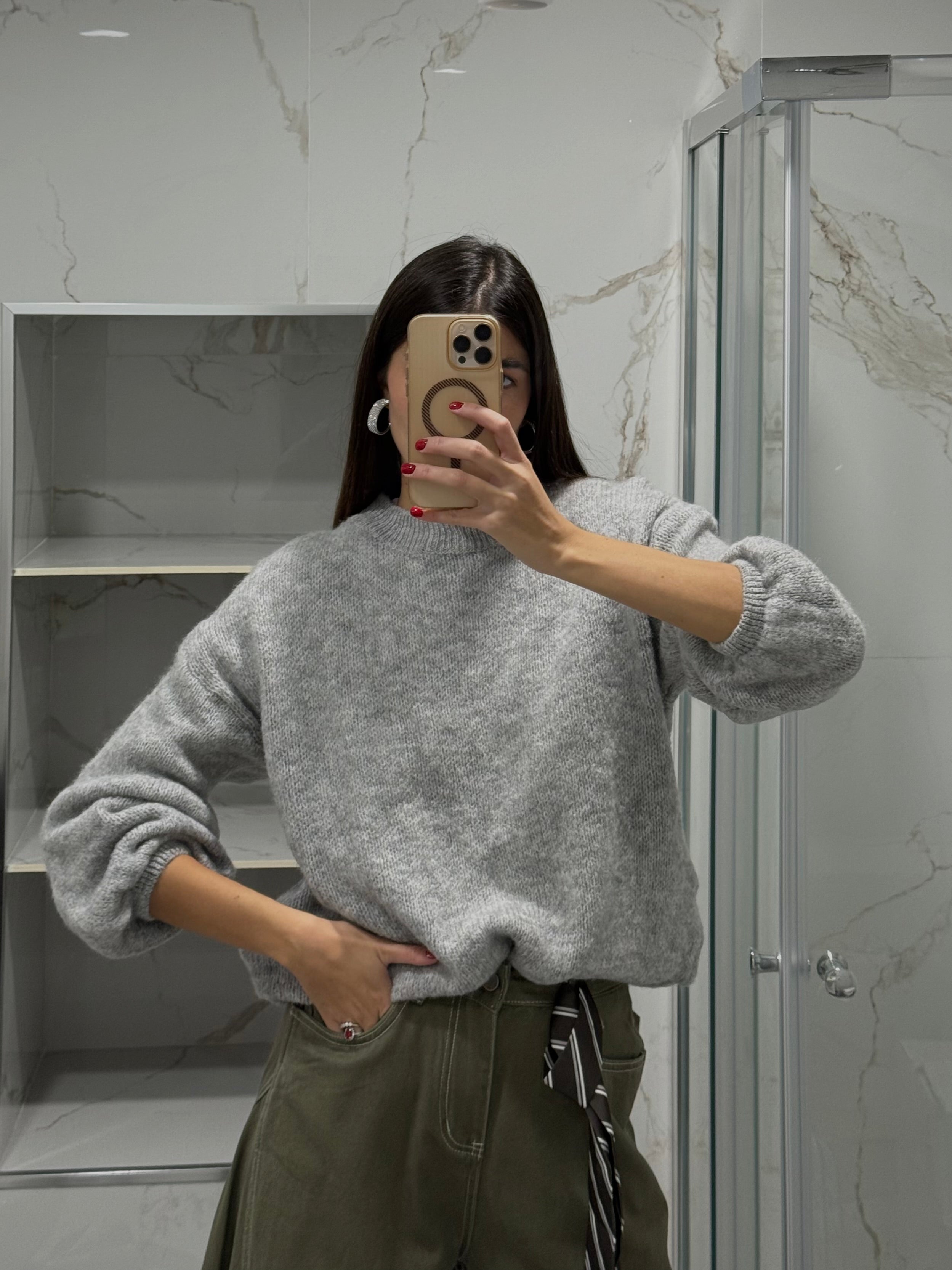 Maglione Merci grigio